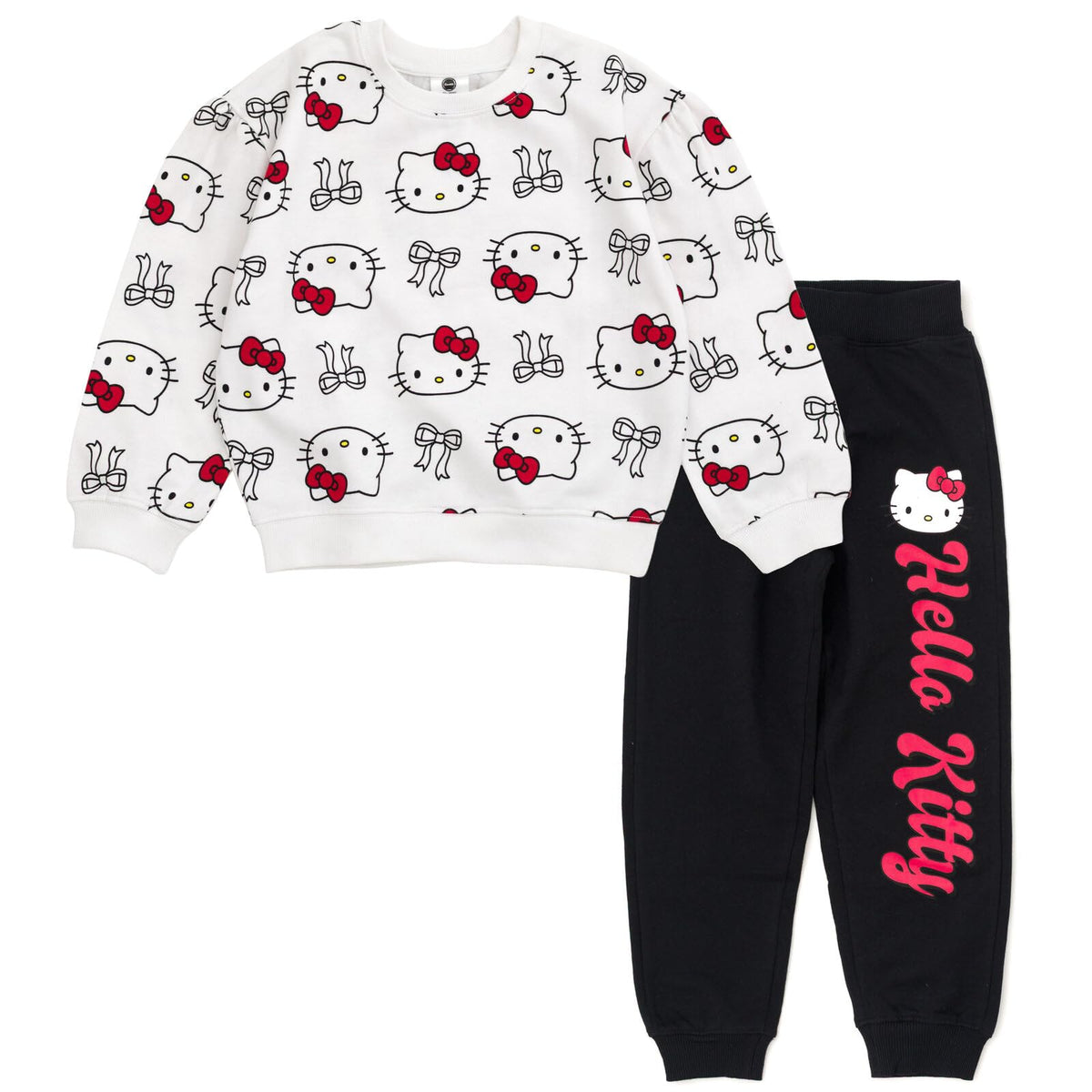 Hello Kitty Girls' Fleece Sweatshirt and Pants Set Toddler to Big Kid