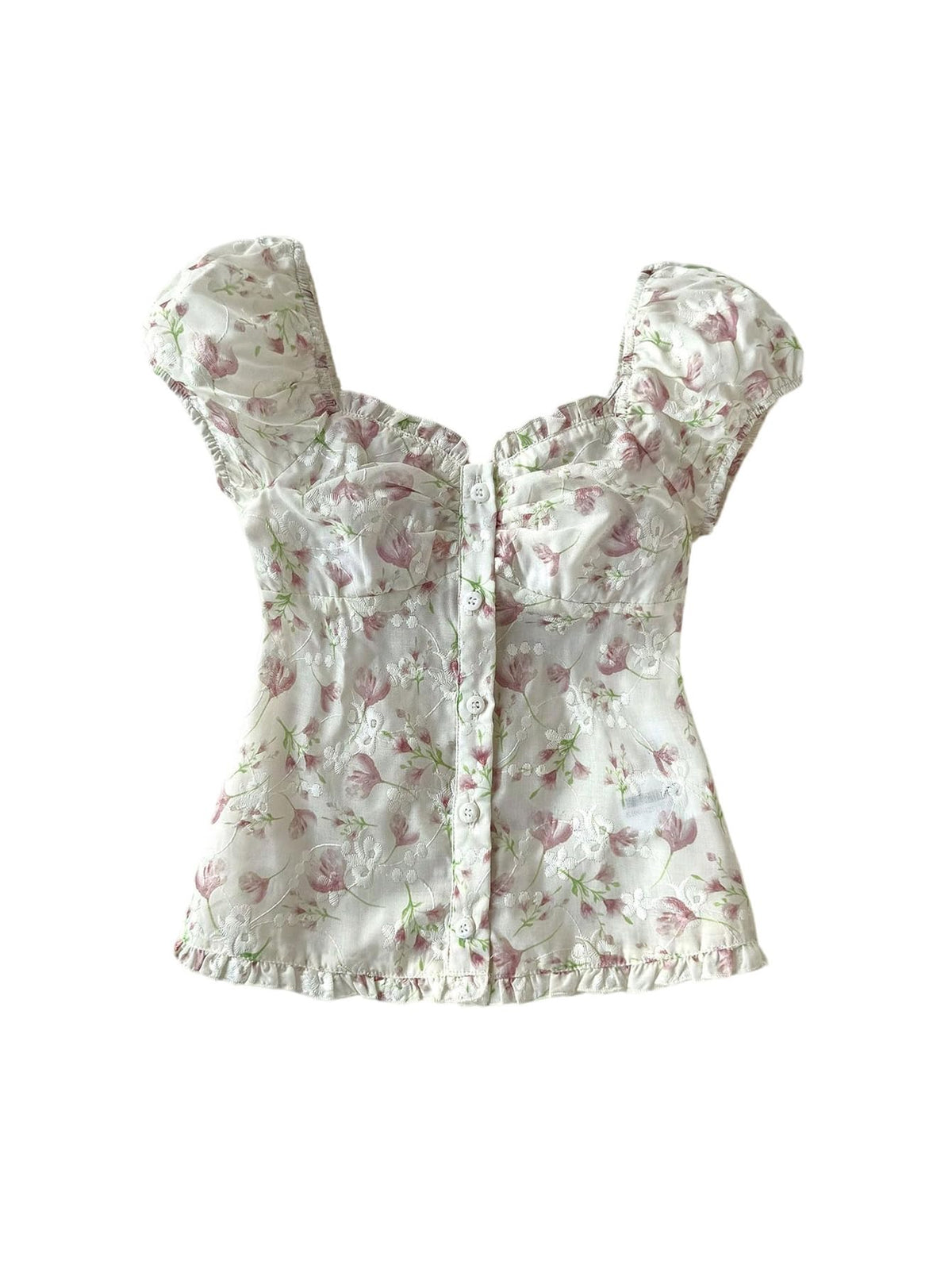 SOLY HUX Girl's Cute Gingham Tops Short Sleeve Blouse