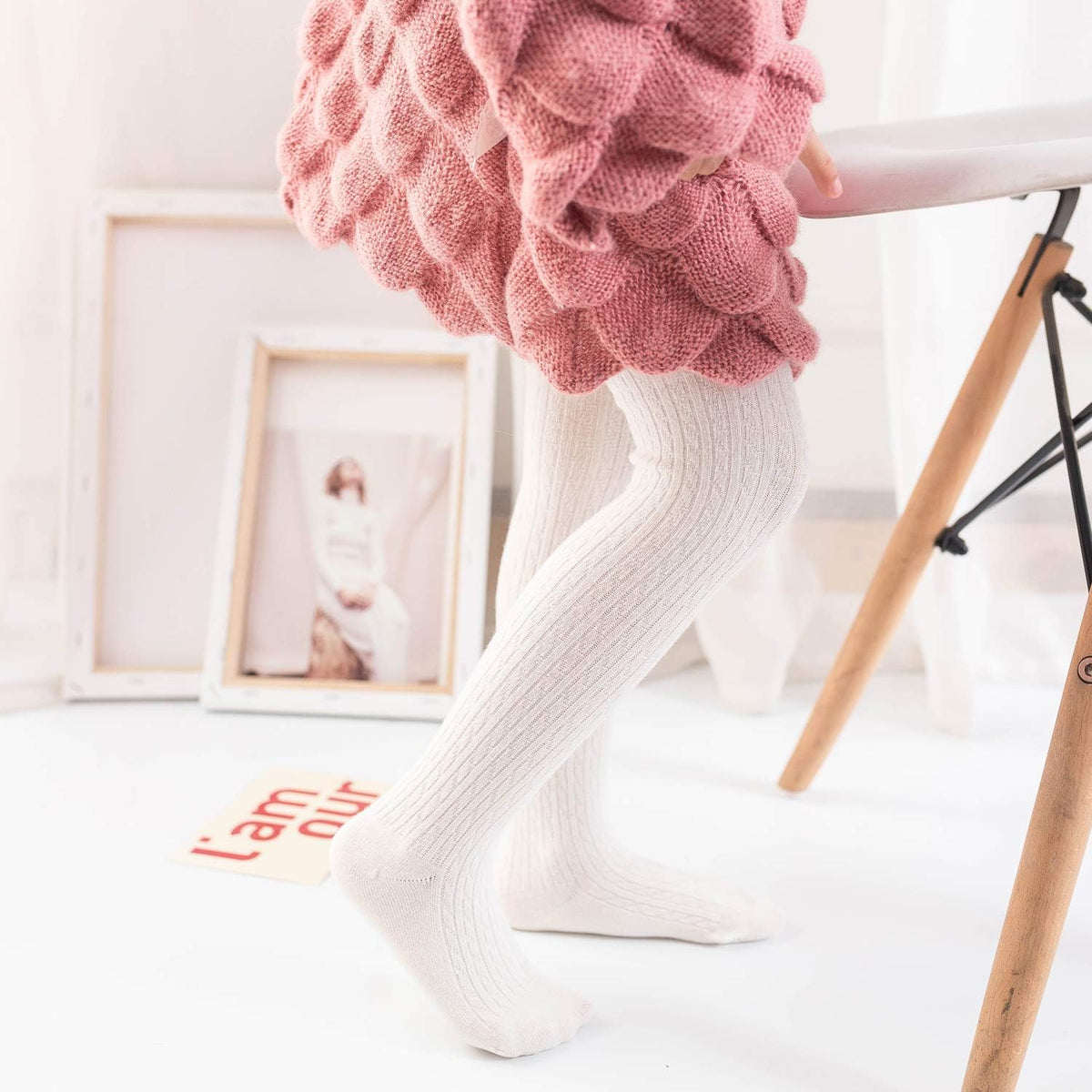 EPEIUS Baby Girl Tights Thick Cable Knit Leggings Seamless Cotton Toddler Girls Stockings School Tights for 2T-12 Years