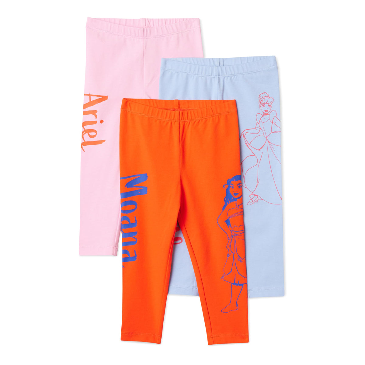 Amazon Essentials Girls' Cotton Stretch Leggings, Multipacks