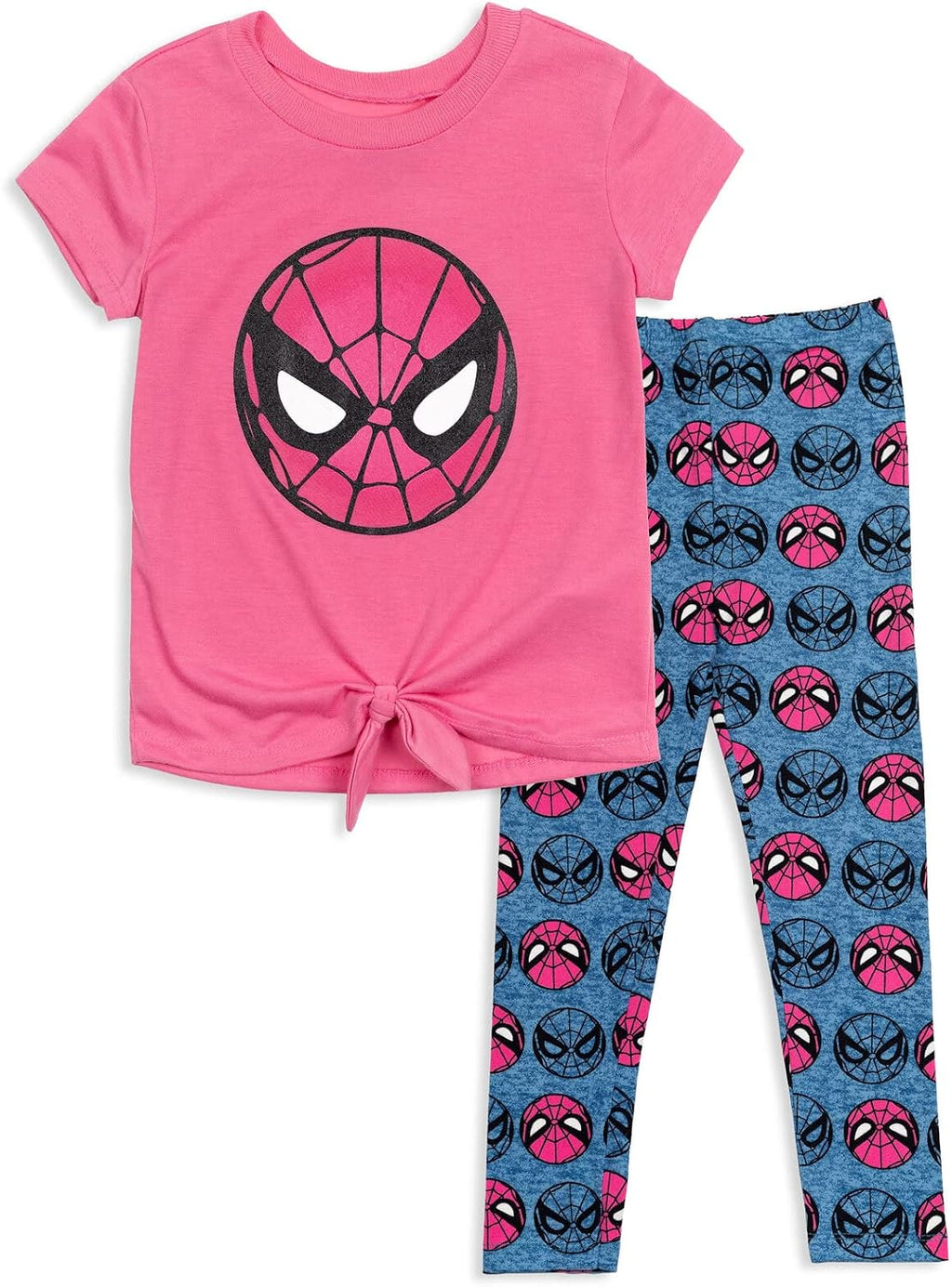 Marvel Girls' 2-Piece T-Shirt and Leggings Set Toddler to Big Kid