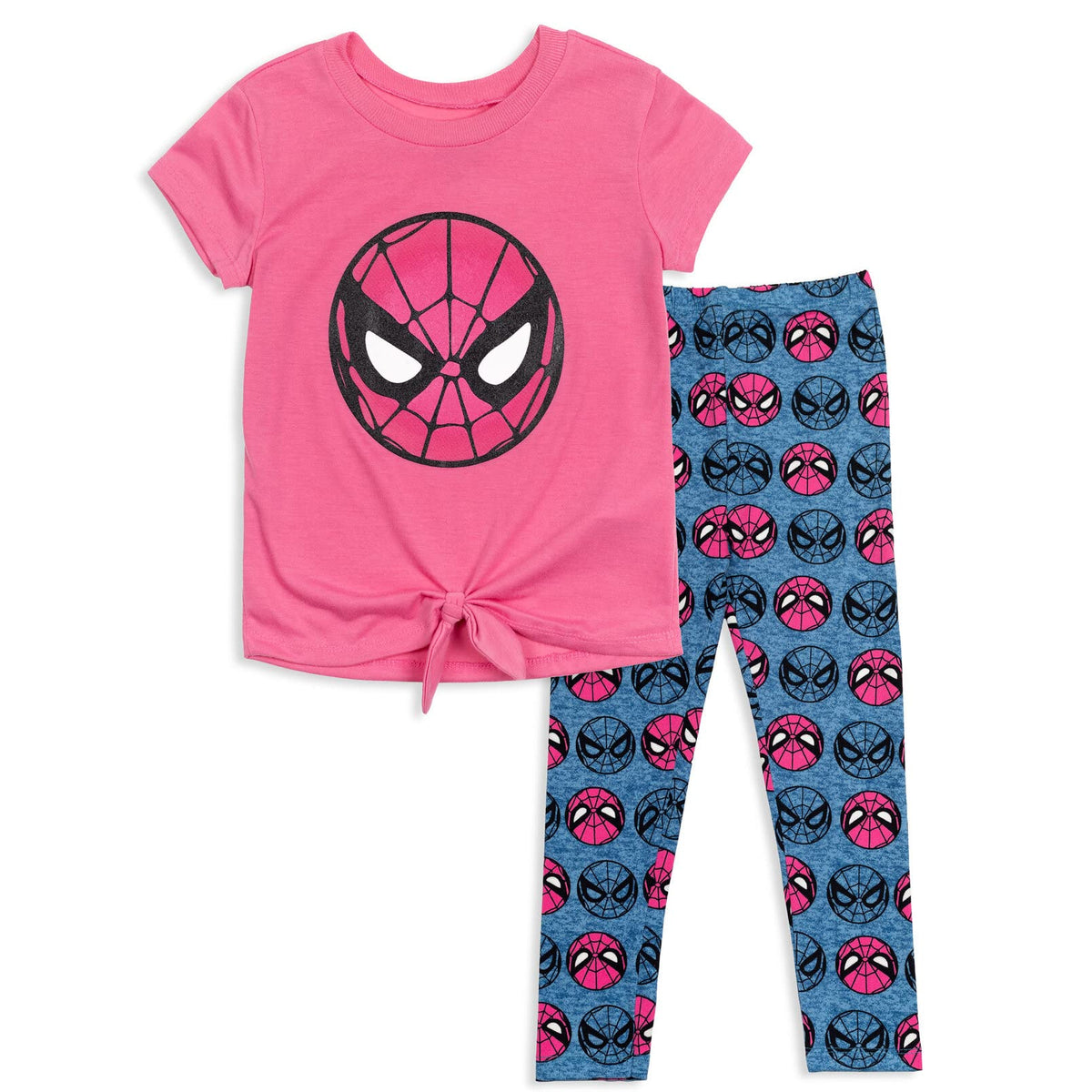 Marvel Girls' 2-Piece T-Shirt and Leggings Set Toddler to Big Kid