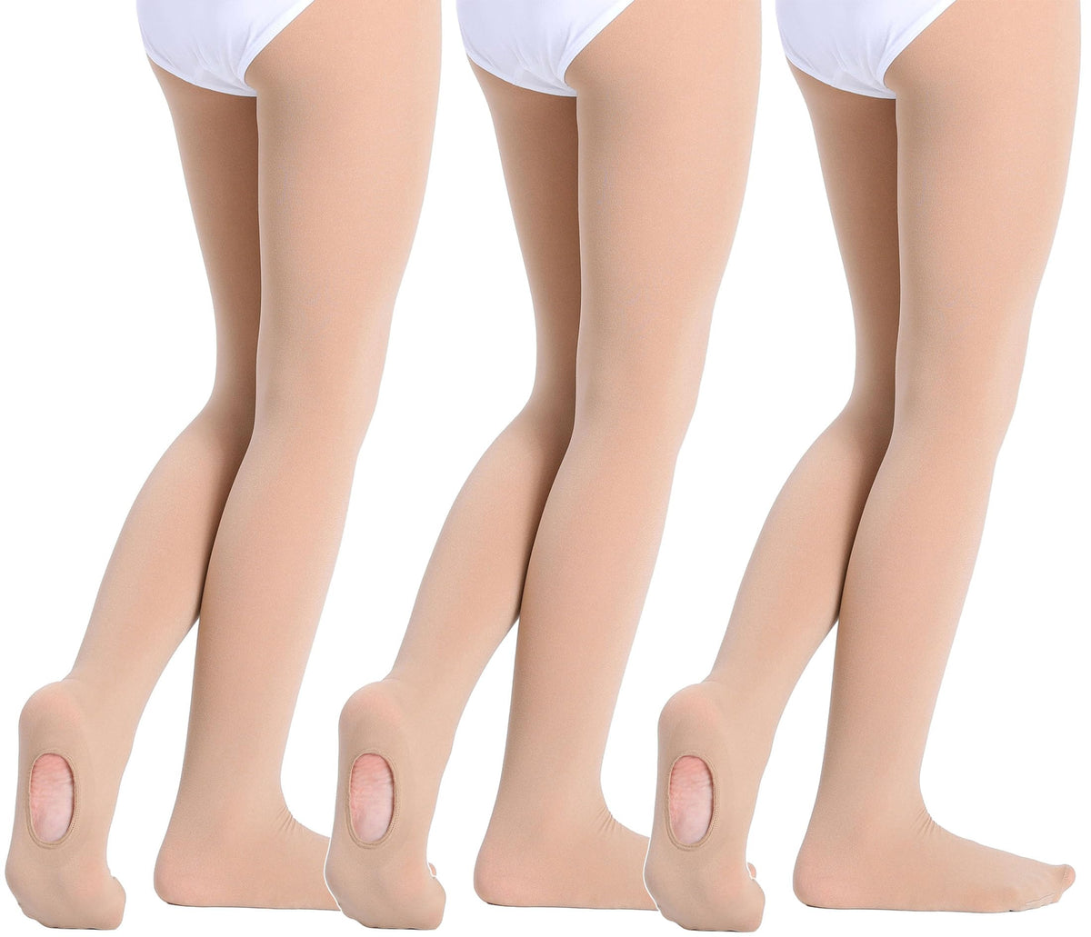 Girls Women Dance Ballet Tights Transition Leggings Ultra Soft Convertible Tights for Students (Toddler/Kids/Adult)