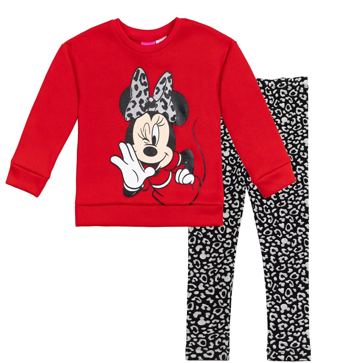 Disney Minnie Mouse Baby Girls Fleece Sweatshirt and Leggings Outfit Set Infant to Big Kid