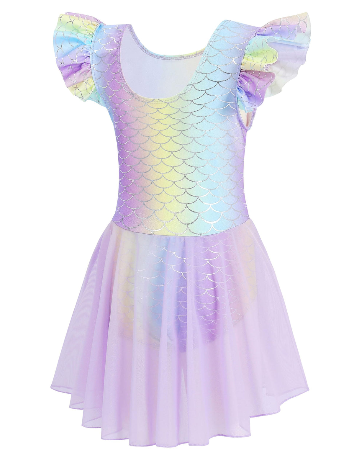 MdnMd Ballet Leotards for Girls Toddler Dance Ballet Leotard with Skirt Ballerina Dresses Tutu Outfits Flutter Sleeve