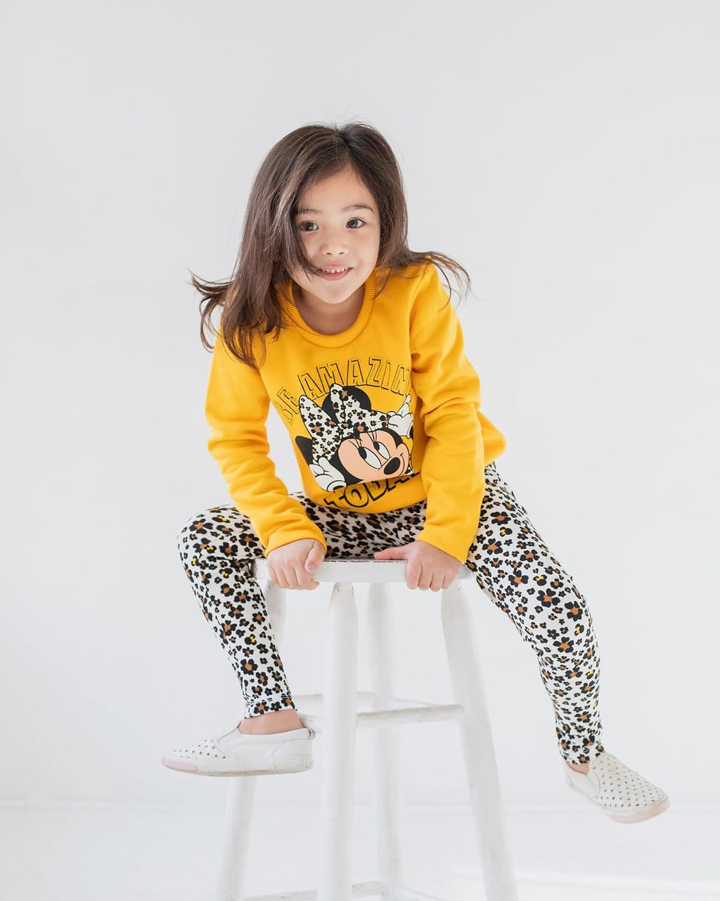 Disney Minnie Mouse Baby Girls Fleece Sweatshirt and Leggings Outfit Set Infant to Big Kid
