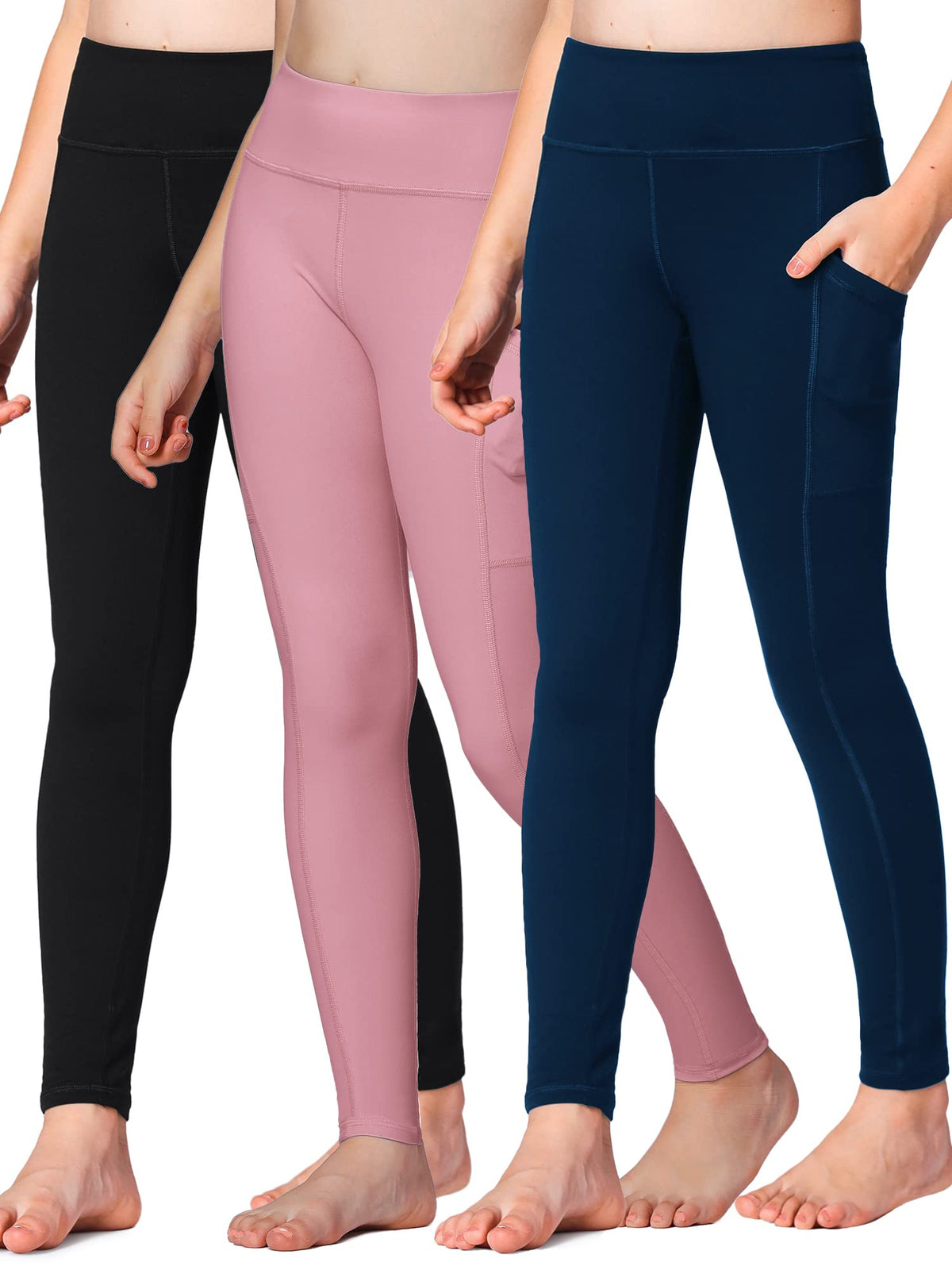 Stelle Girls Leggings with Pockets Kids Dance Yoga Running Athletic Pants