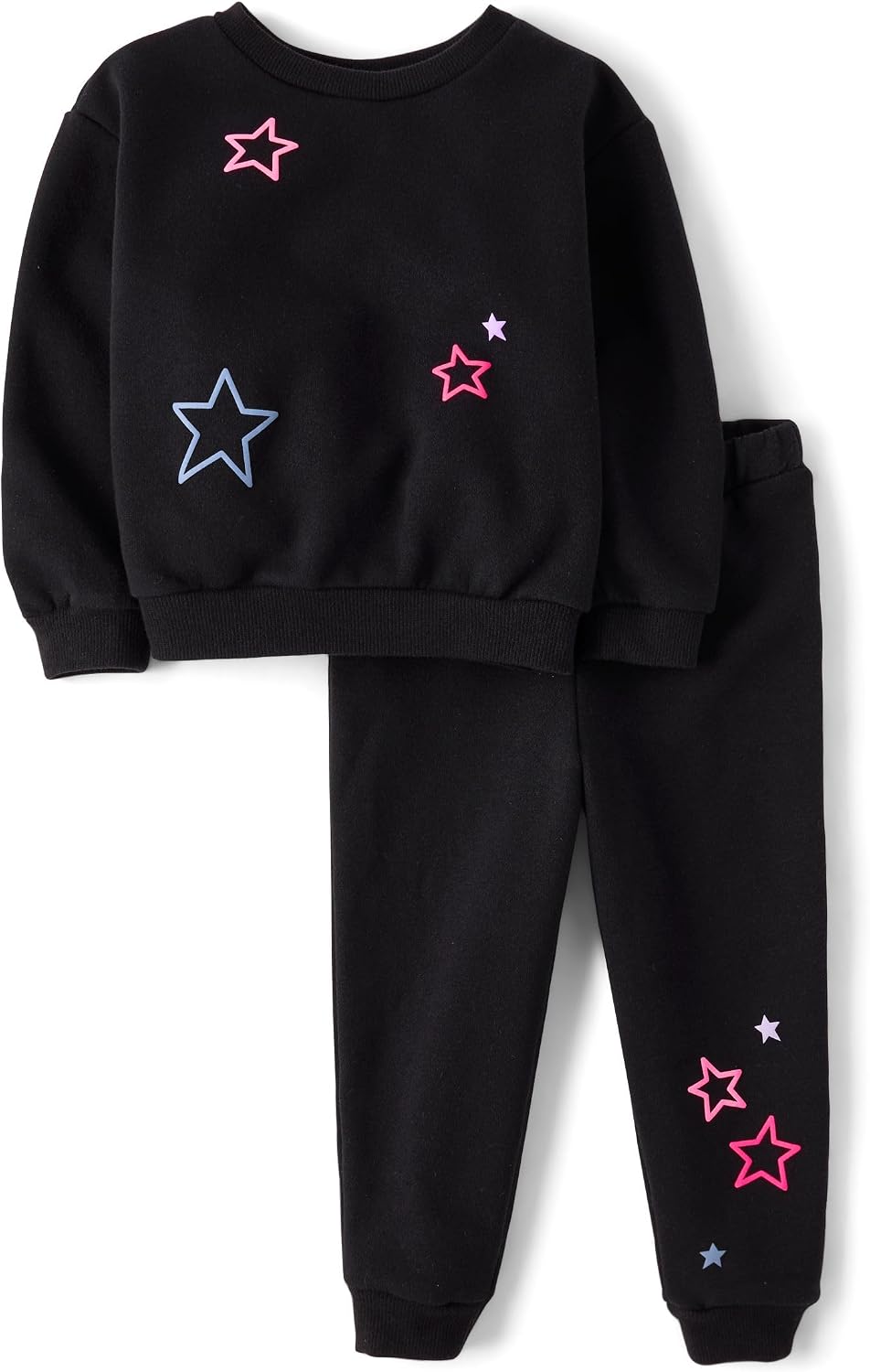 The Children's Place Baby Girls' And Toddler Long Sleeve Active Shirt and Pant, 2 Piece Outfit