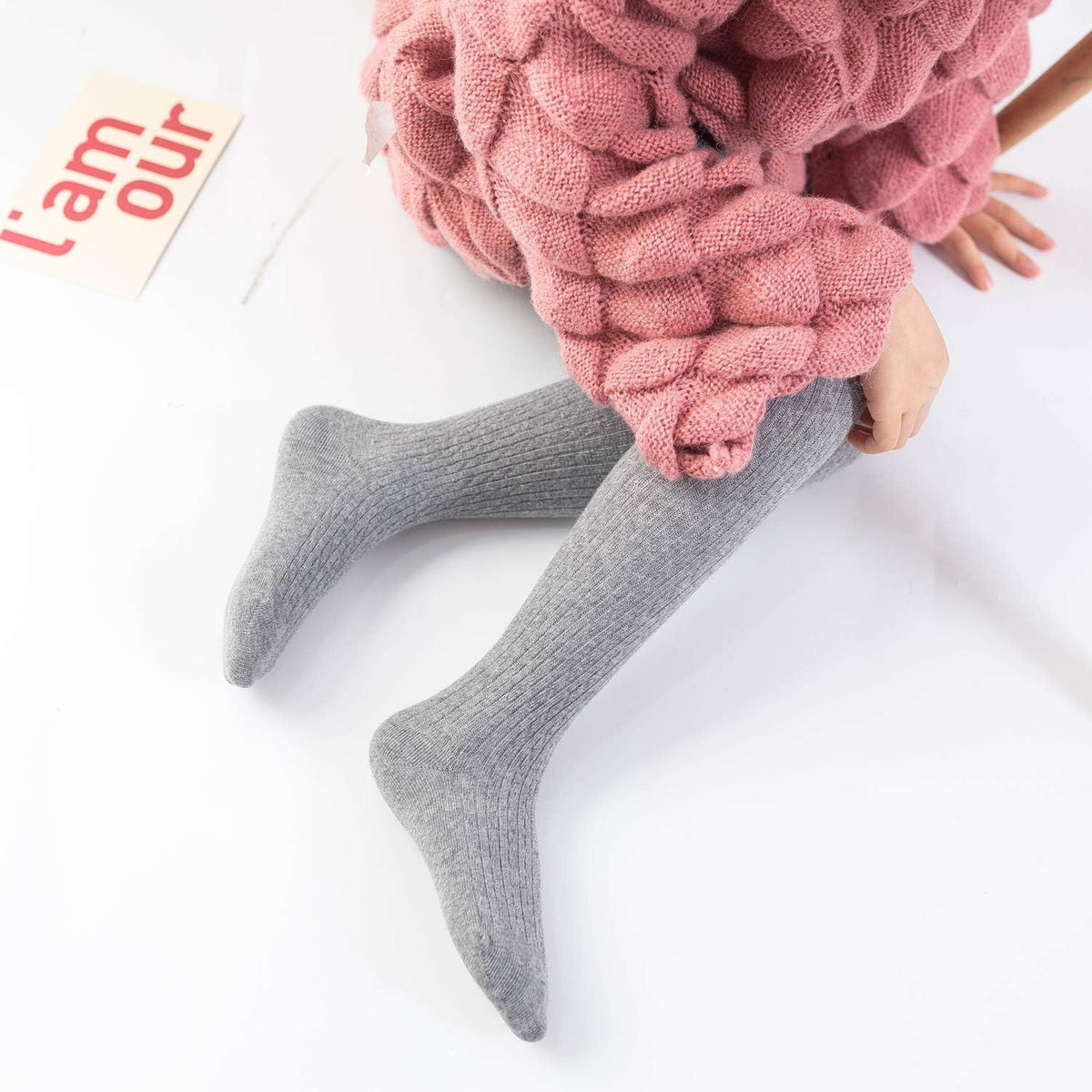 EPEIUS Baby Girl Tights Thick Cable Knit Leggings Seamless Cotton Toddler Girls Stockings School Tights for 2T-12 Years