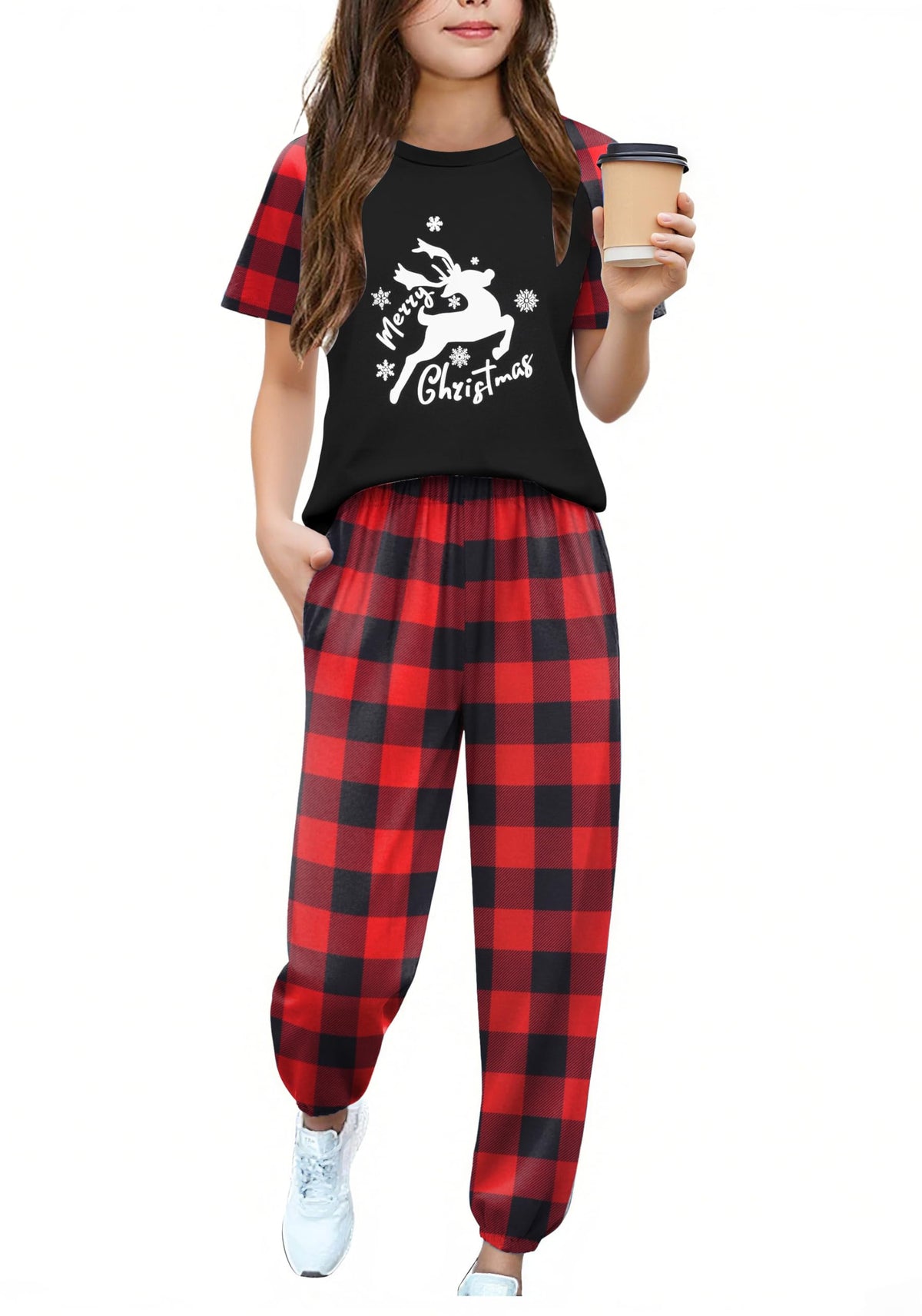 Arshiner Girls Outfits Fashion Short Sleeve Tops and Jogger Pants Set