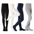 Petrass Girls Tights Toddler Cable Knit Cotton Footed Seamless Dance Ballet Baby Girls' Leggings 3/4 Pack