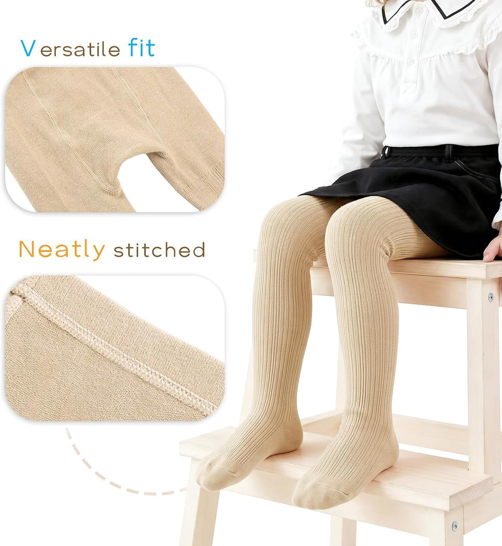 CHUNG Toddler Little Girls Cotton Tights Footed Thick Winter Cable Knit Legging Pantyhose Stocking