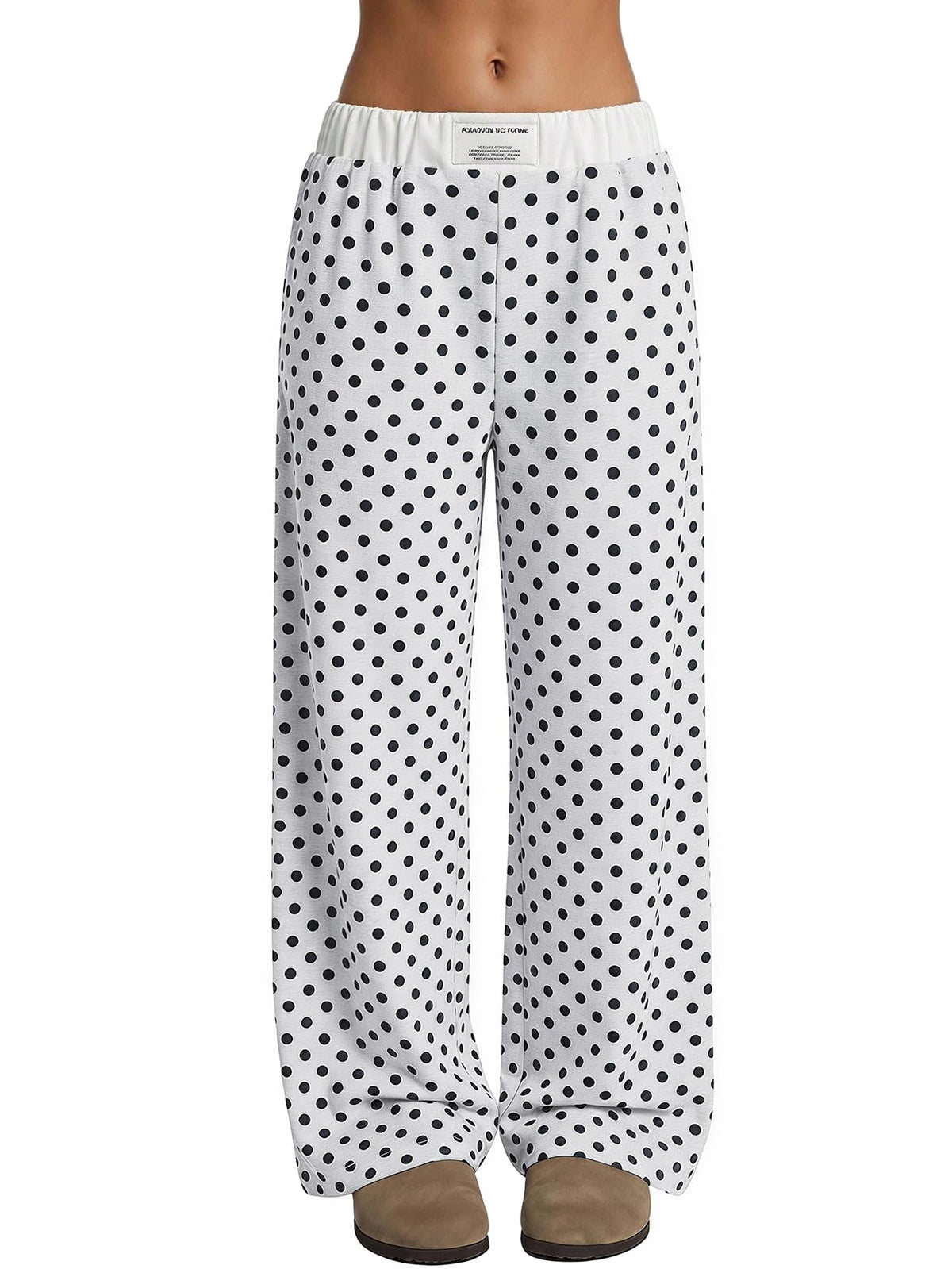 RoseSeek Girl's Wide Leg Baggy Sweatpants Patched Track Pant Joggers Trendy