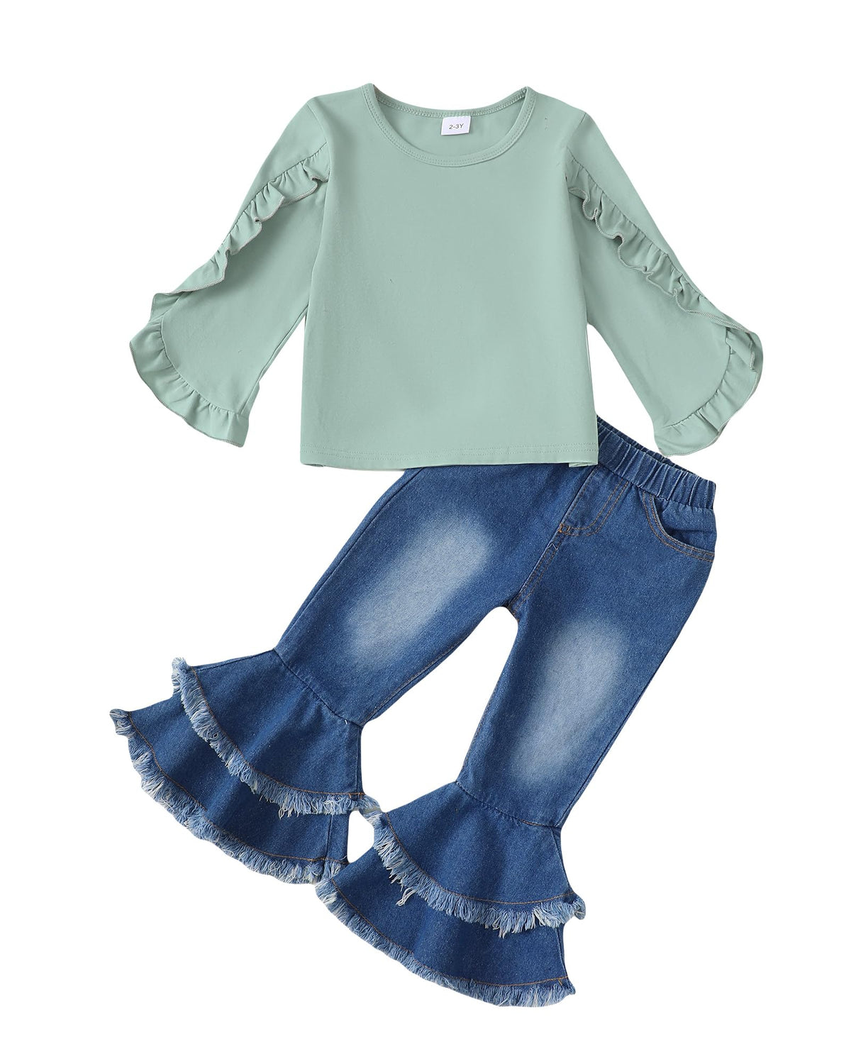 Little Girls Clothes Kids Fall Winter Outfits Pant Set for Girl Age 4-8