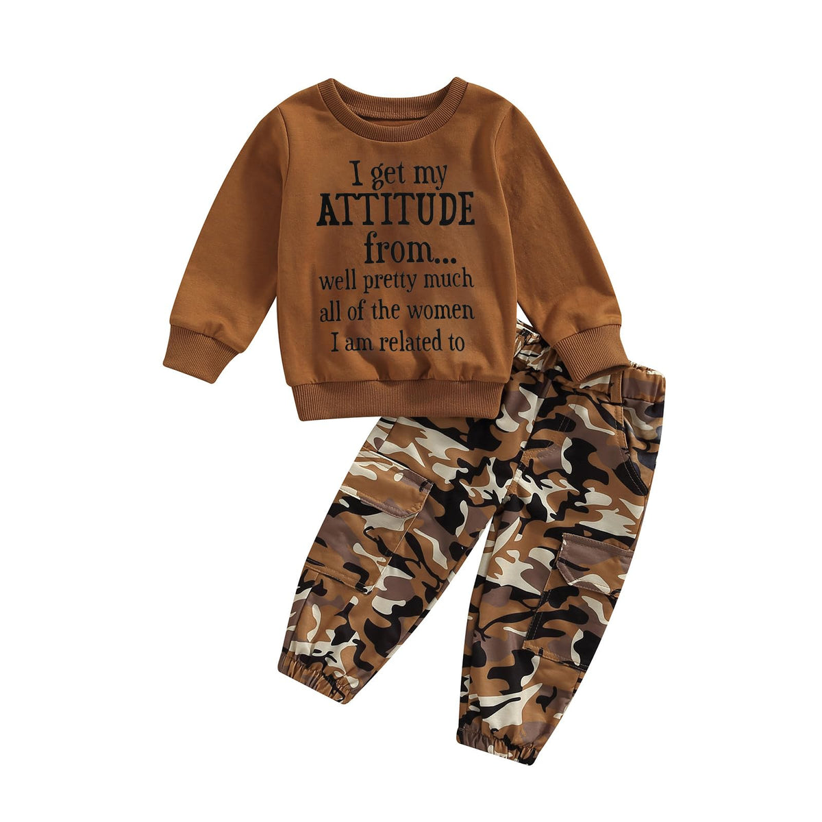 Toddler Girls Clothes 1T 2T 3T 4T 5T Fall Outfits Sweatshirt Camo Pants Set