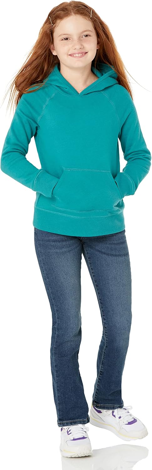 Amazon Essentials Girls and Toddlers' Pullover Hoodie Sweatshirt with Kangaroo Pocket