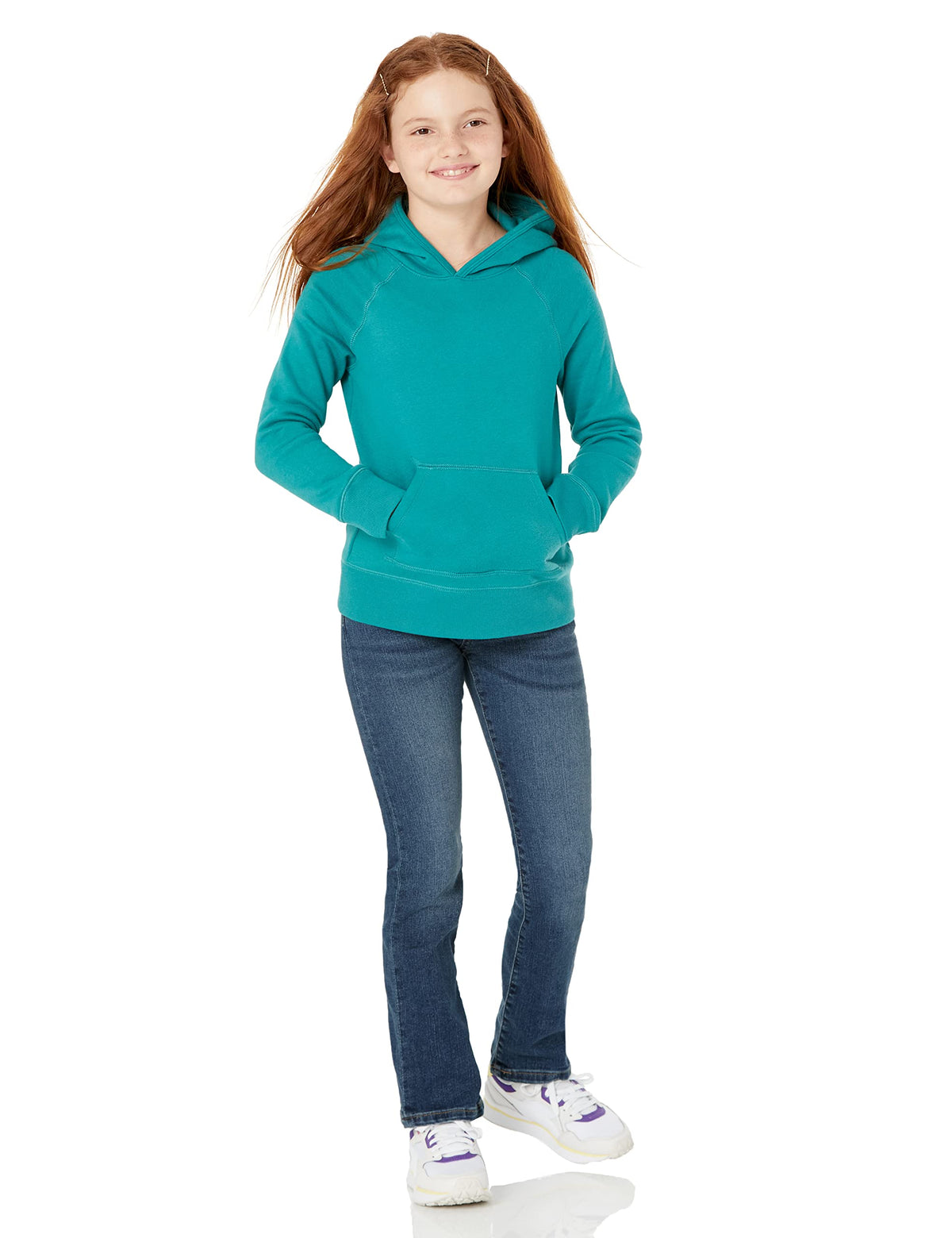 Amazon Essentials Girls and Toddlers' Pullover Hoodie Sweatshirt with Kangaroo Pocket