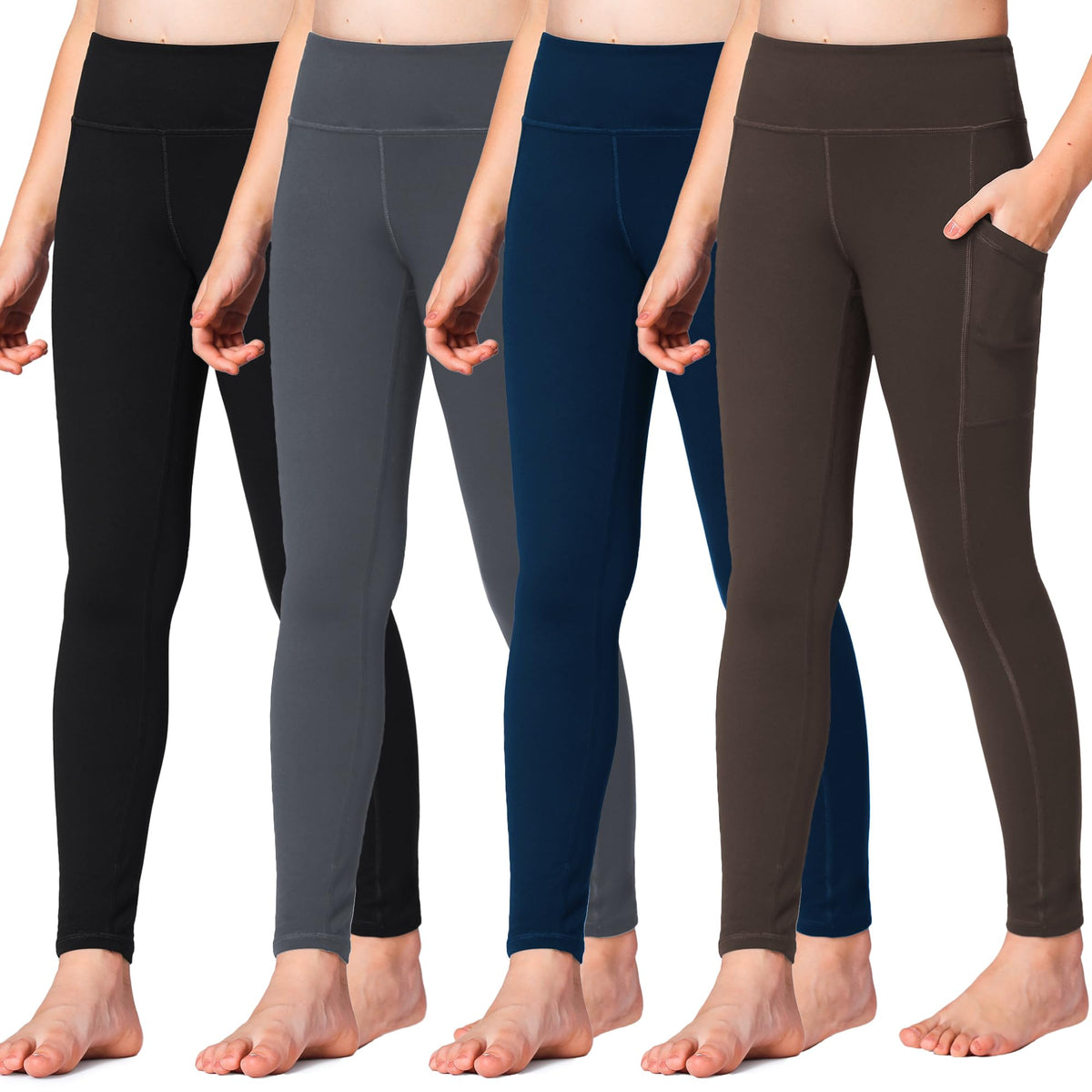 Stelle Girls Leggings with Pockets Kids Dance Yoga Running Athletic Pants
