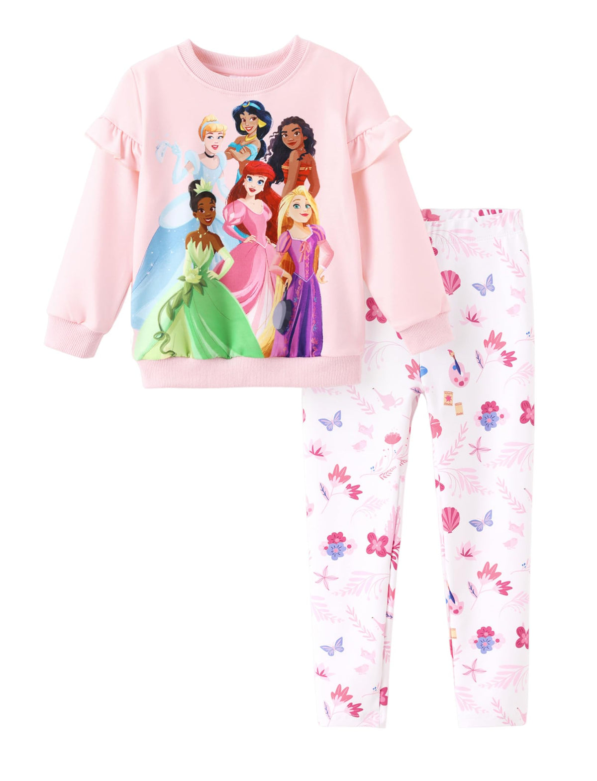 Disney Girls Clothes Long Sleeve Sweatshirt Leggings Outfit 2 Piece Set