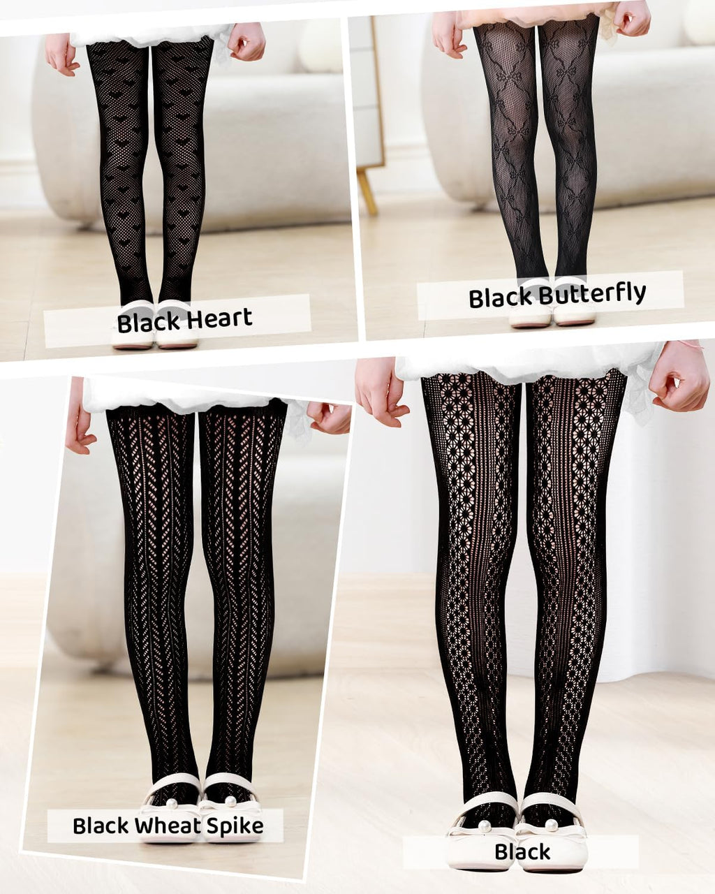 Century Star Girls Lace Tights for Girls Toddler Hollow Fishnet Tights