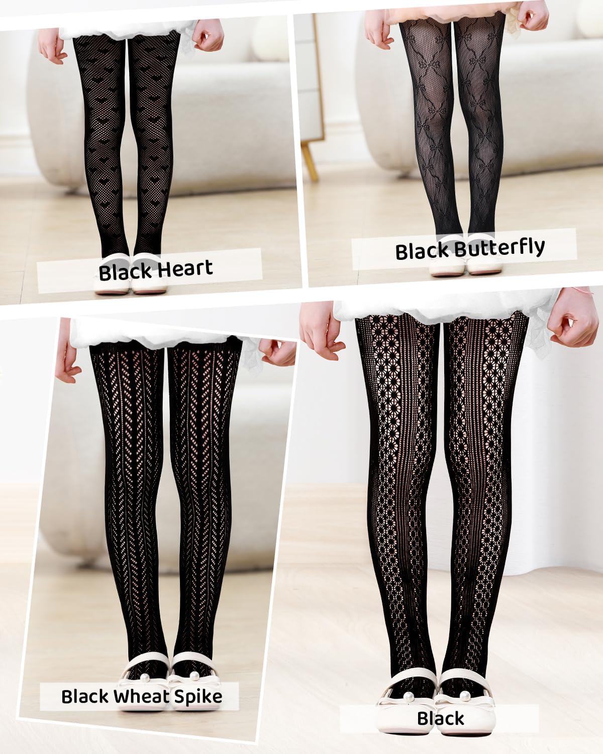 Century Star Girls Lace Tights for Girls Toddler Hollow Fishnet Tights