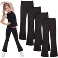 FEQO 4 Pack Girls Flare Leggings Pants Cotton Leggings Bell Bottoms 5-14Y