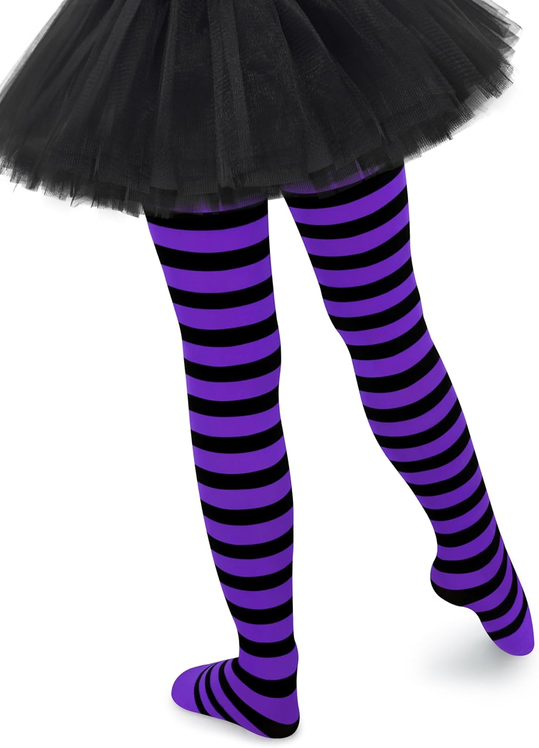 Sarfel Toddler Tights Halloween Tights for Girls Stockings Ultra-Soft Baby Girl Stockings Toddler Striped Socks Witch Costume