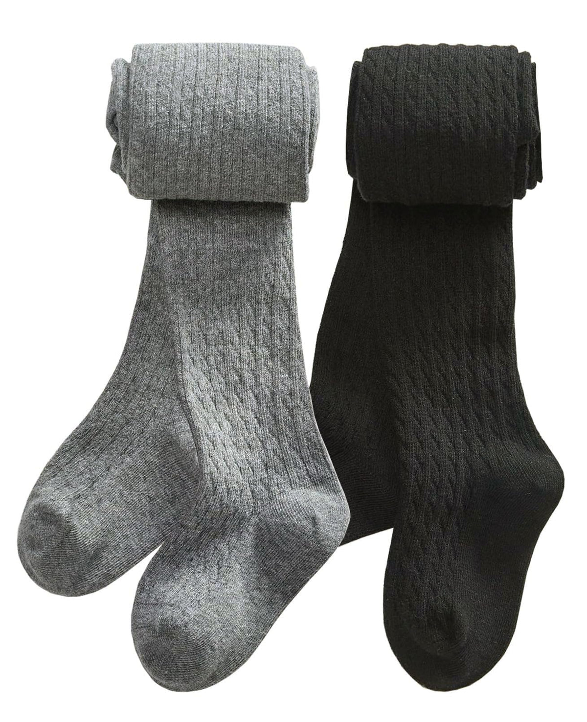 CHUNG Toddler Little Girls Cotton Tights Footed Thick Winter Cable Knit Legging Pantyhose Stocking