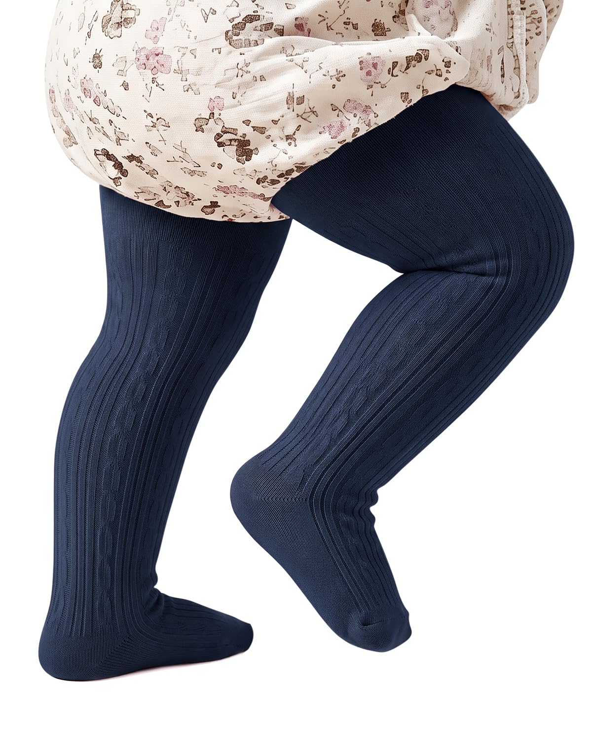 Century Star Baby Girls Cotton Cable Knit Tights for 0-4 Years Toddler