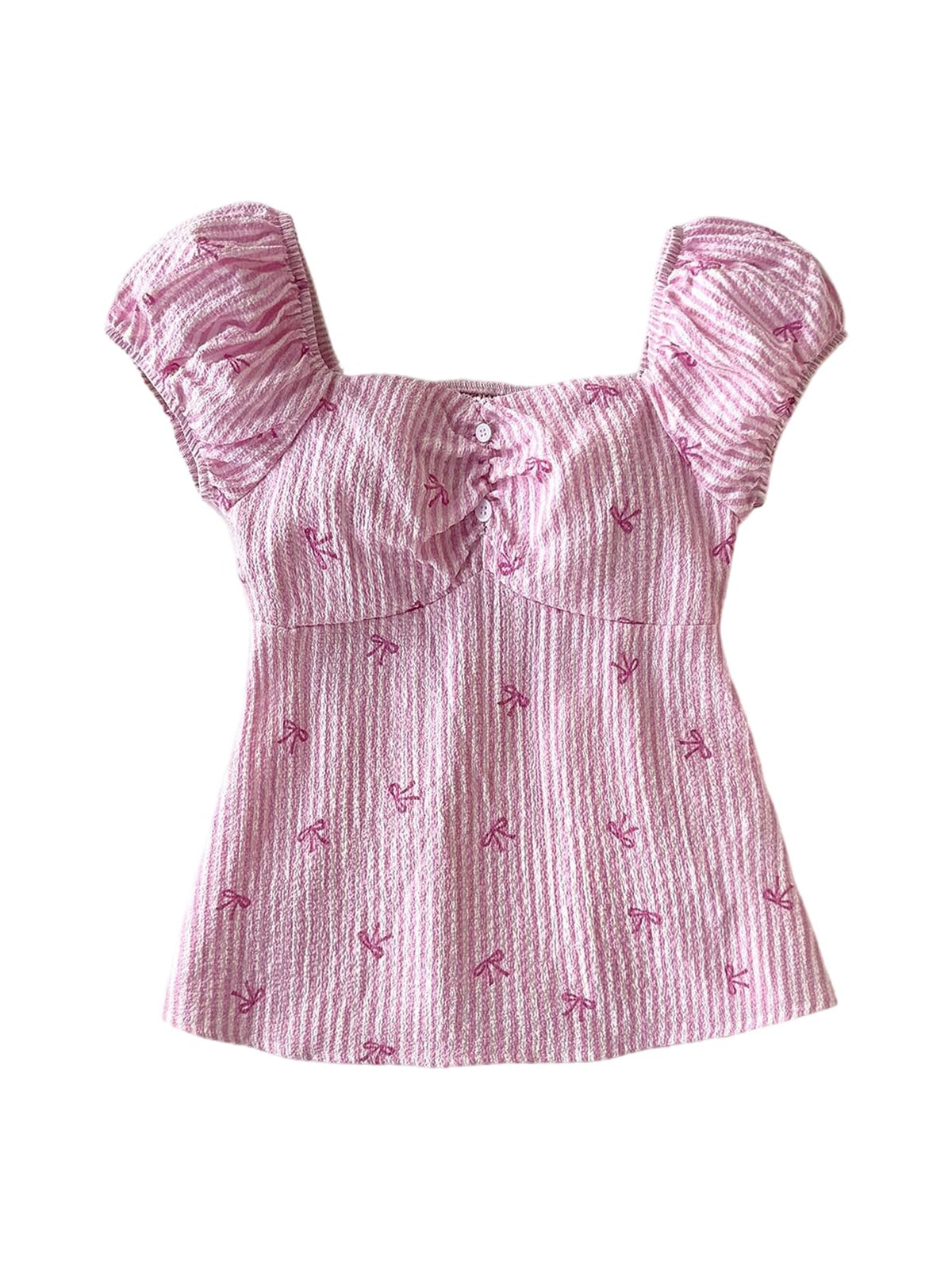 SOLY HUX Girl's Cute Gingham Tops Short Sleeve Blouse