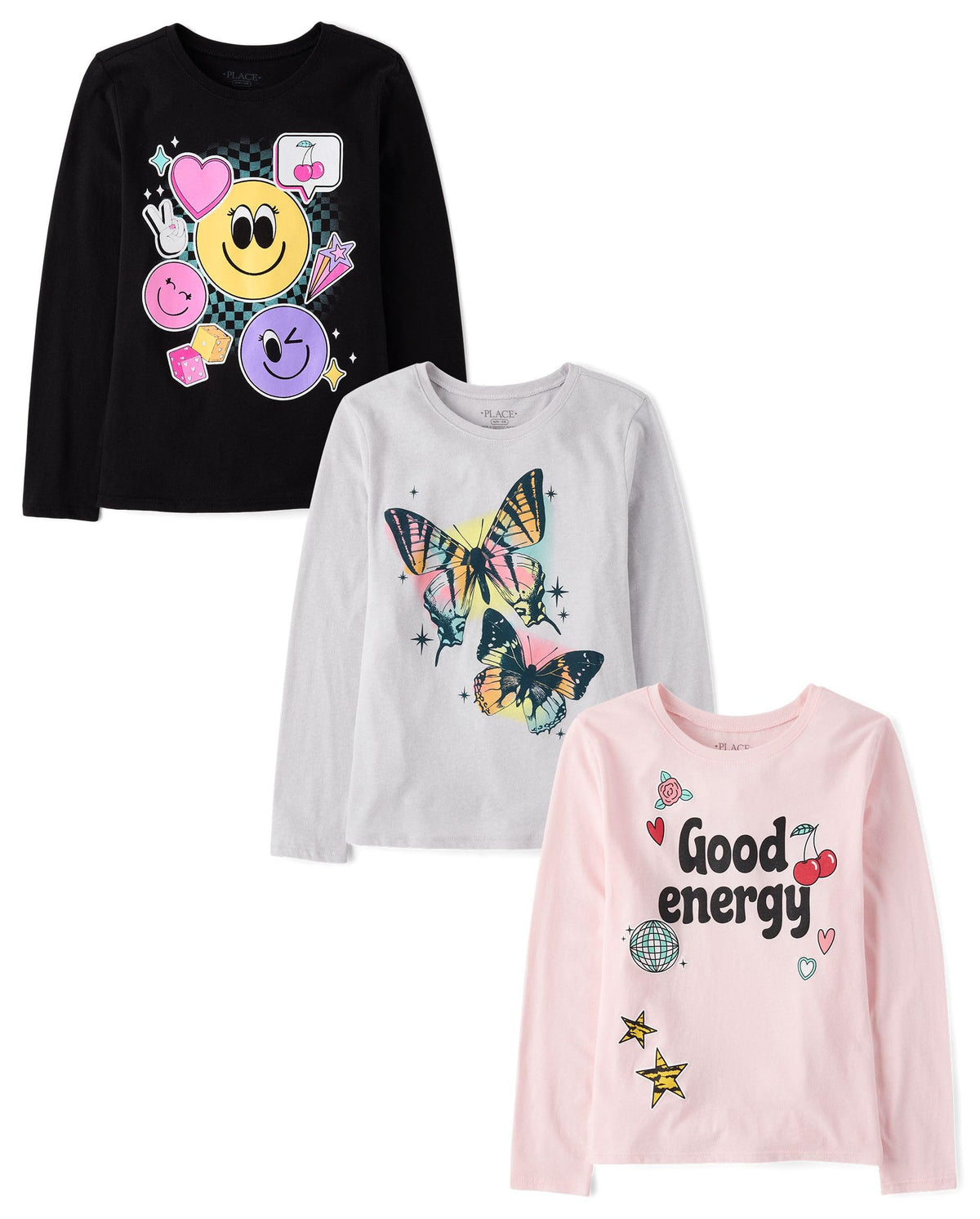 The Children's Place girls Assorted Everyday Long Sleeve Graphic T-shirts