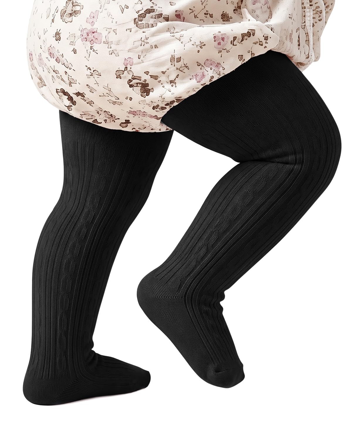 Century Star Baby Girls Cotton Cable Knit Tights for 0-4 Years Toddler