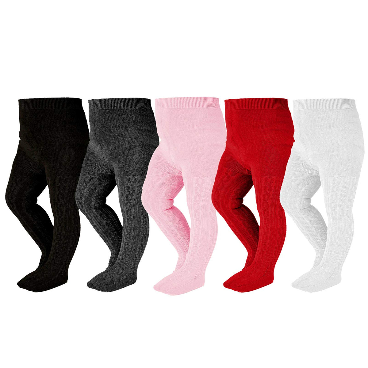 EPEIUS Baby Girl Tights Thick Cable Knit Leggings Stockings Cotton Pantyhose for Newborn Infant Toddler 3/4/5/6 Pack