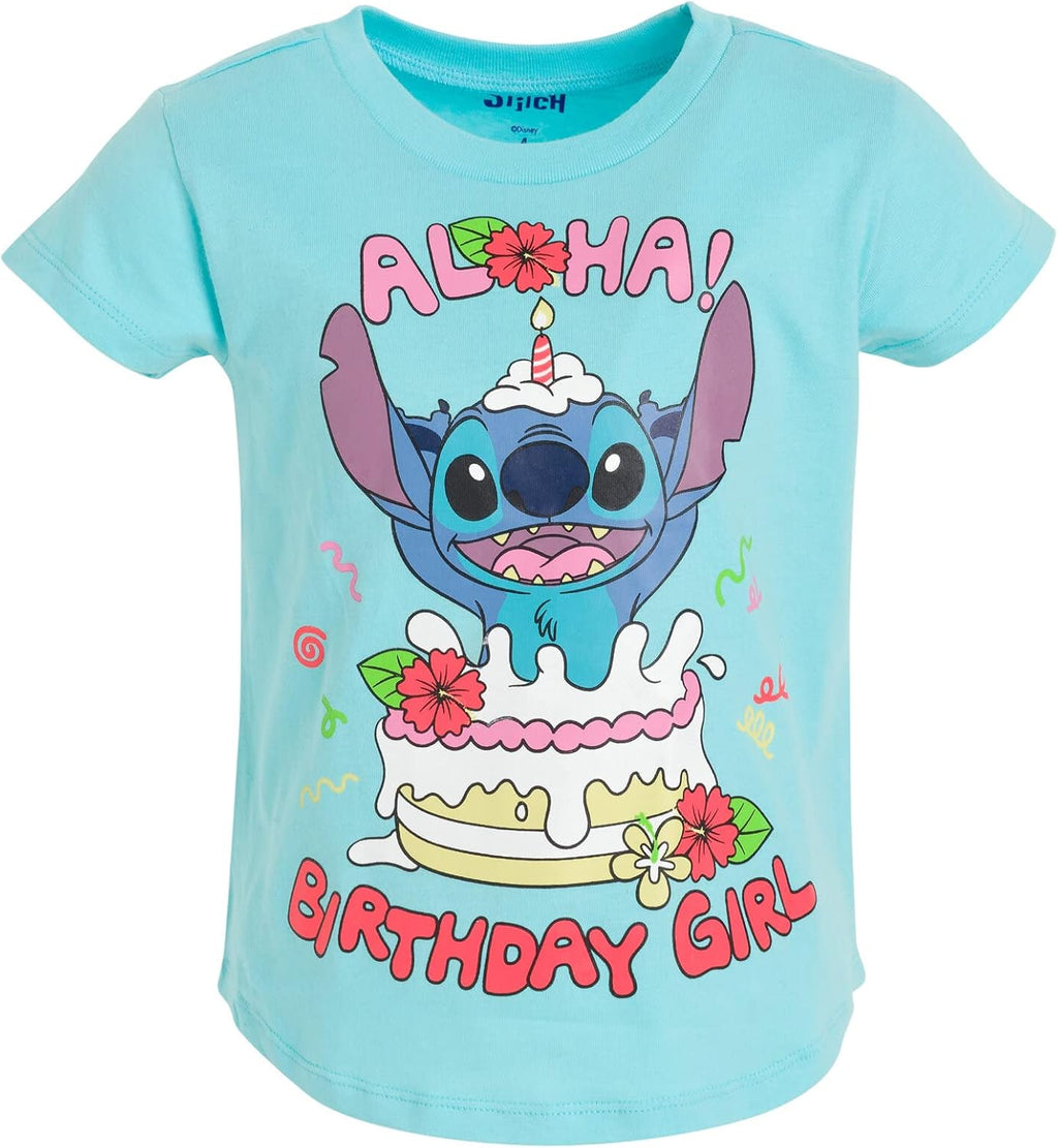 Disney Girls Birthday T-Shirt Infant to Big Kid Sizes (18 Months - 14-16)