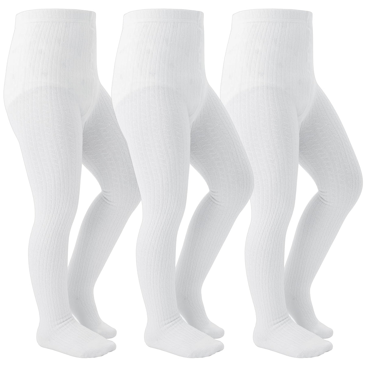 Girls Tights Seamless Toddler Stockings Cable Knit School Leggings 2-12T