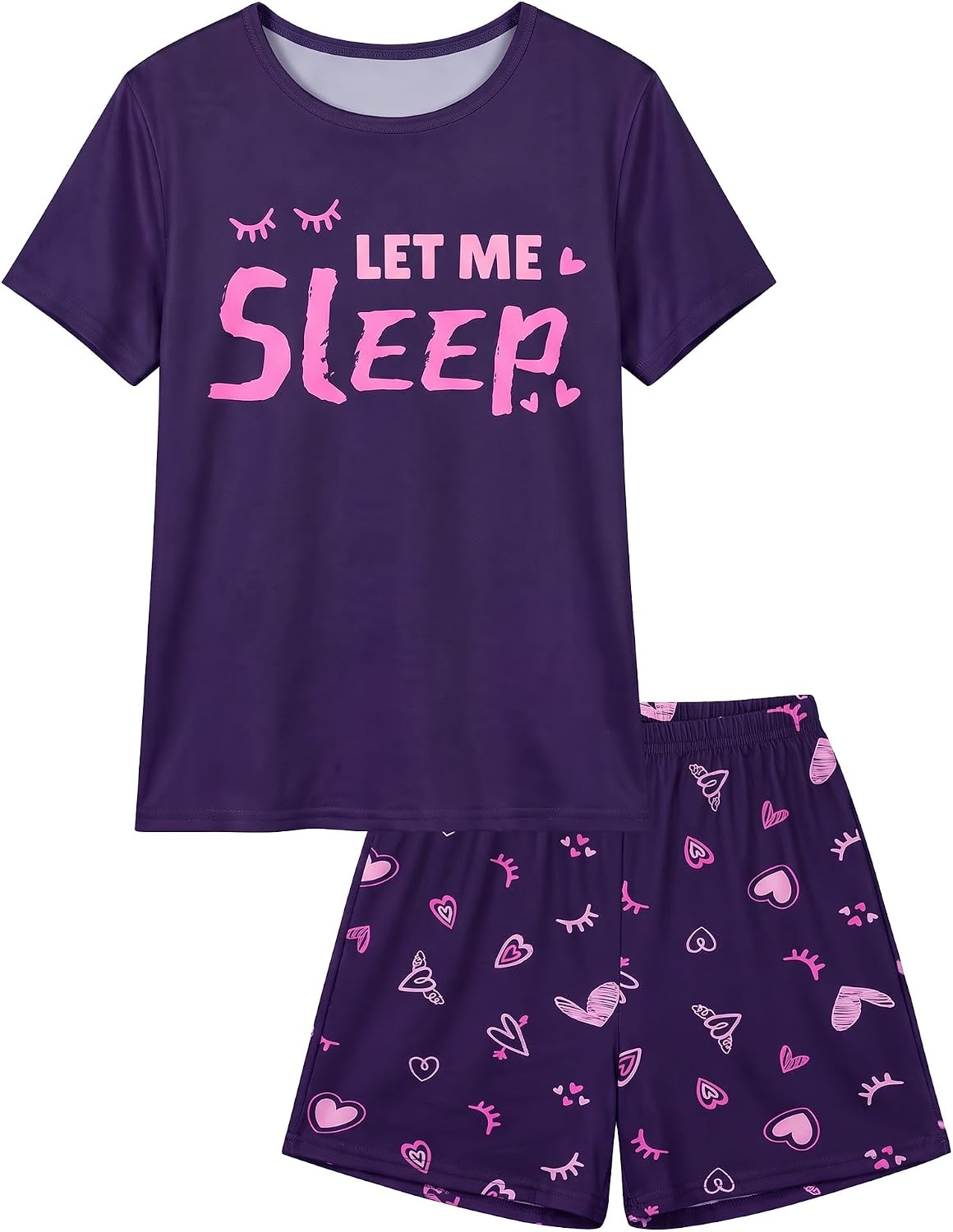 ICOSY Girls Pajamas Set, Soft and Stretchy Sleepwear for Kids 4-15Y