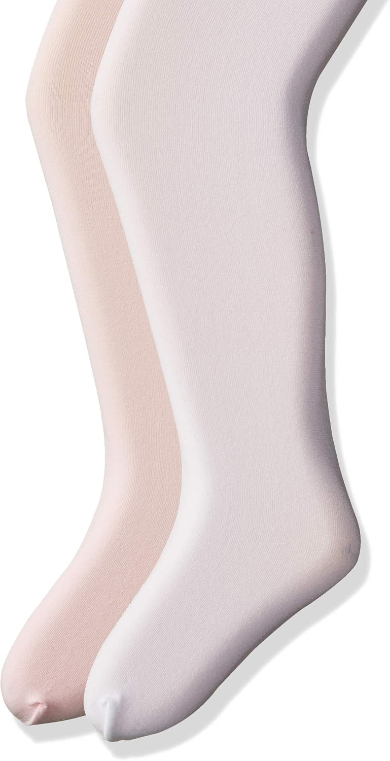 Jefferies Socks Girls' Smooth Microfiber Tights 2 Pair Pack