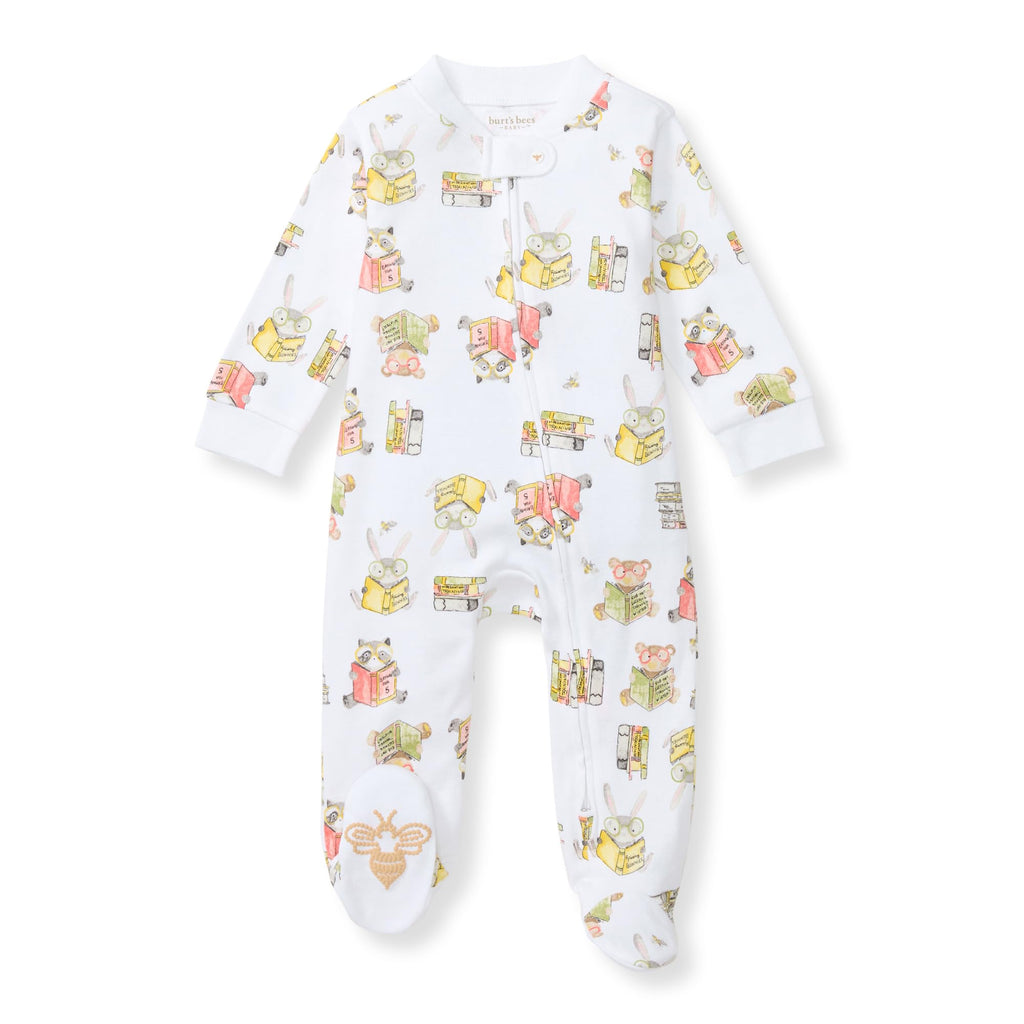 Burt's Bees Baby Boys Footless Pajamas, Sleep and Play Loose Fit, 100% Organic Cotton Soft One-piece PJs, Sizes NB to 6-9 Months
