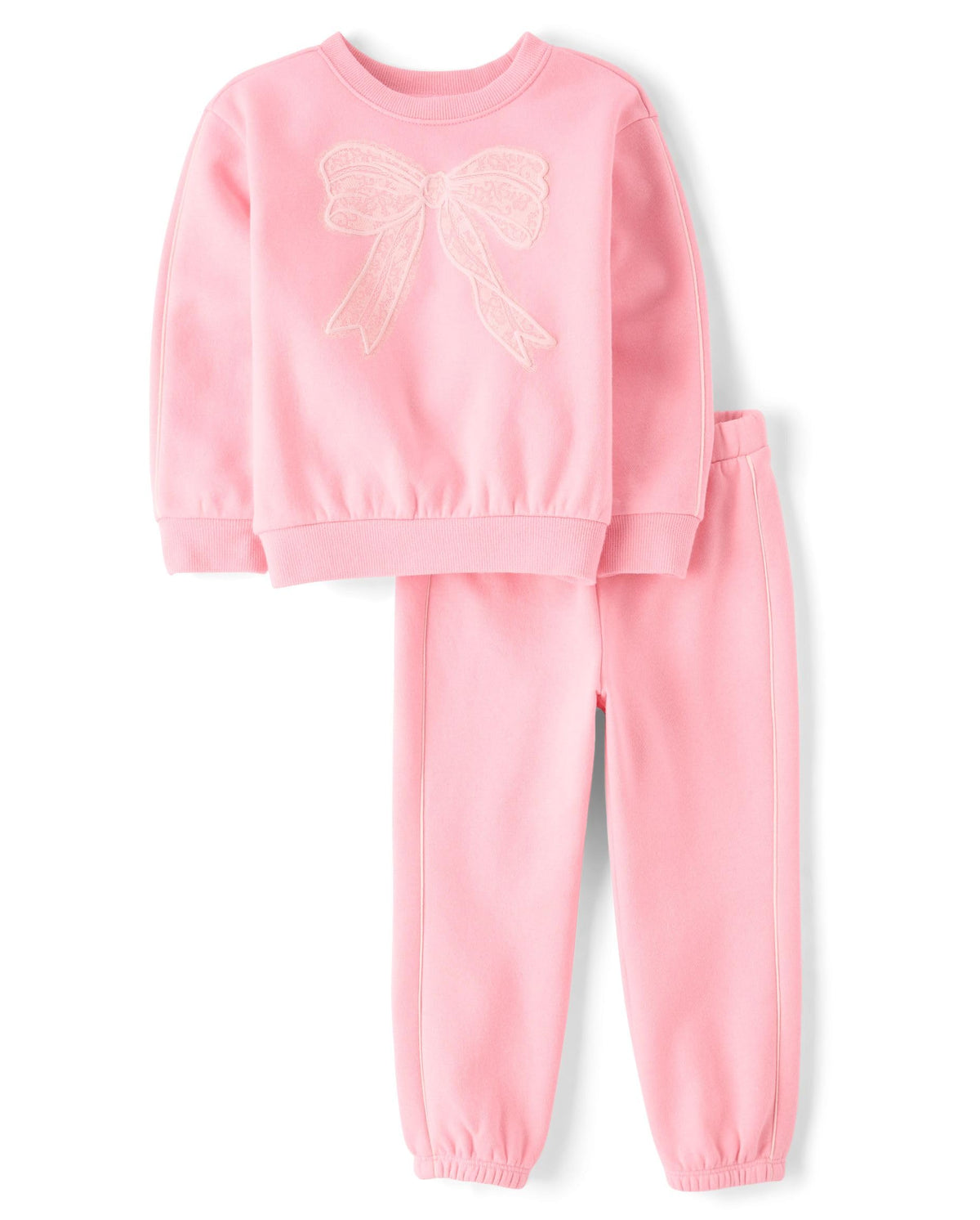 The Children's Place Baby Girls' And Toddler Long Sleeve Active Shirt and Pant, 2 Piece Outfit