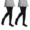 Girls Soft Semi-Opaque Tights 70D, 2 Pcs Children's Fall Stockings for Ages 4-10, Perfect for School Uniform Pair