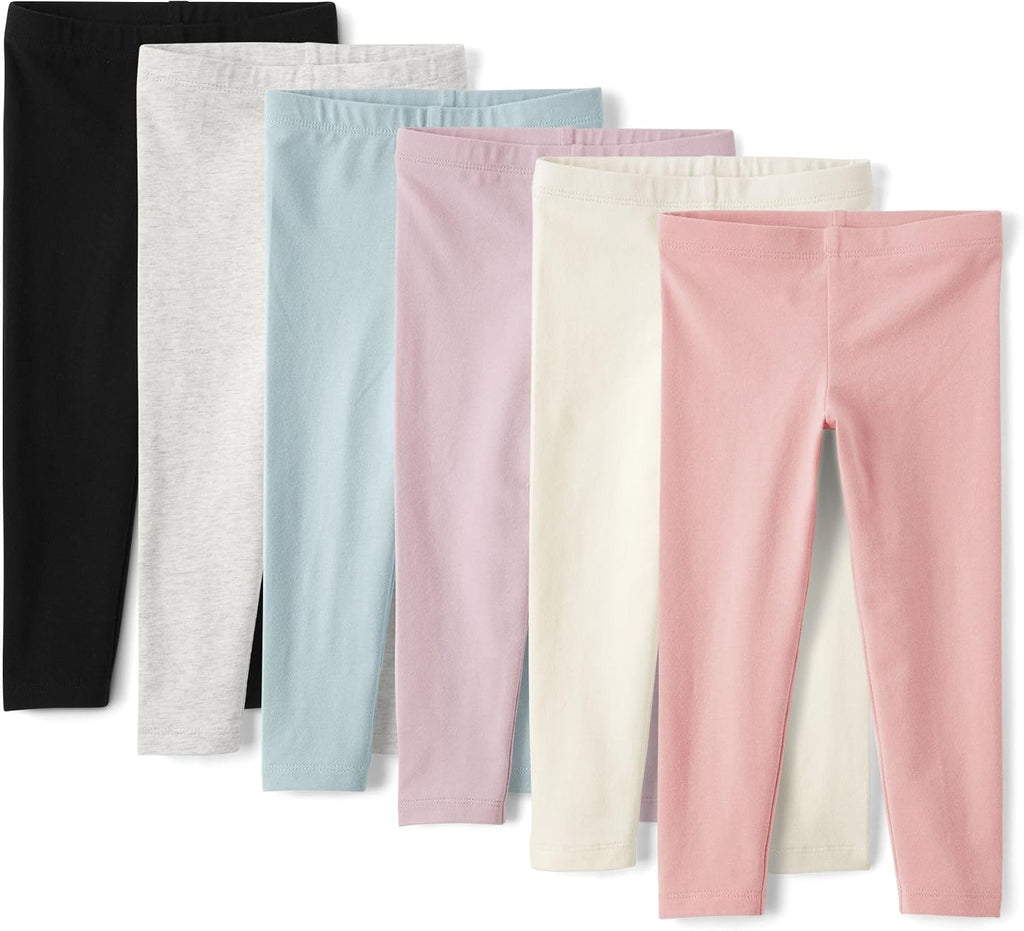 The Children's Place Baby Girls and Toddler Assorted Solid Leggings, Multipacks