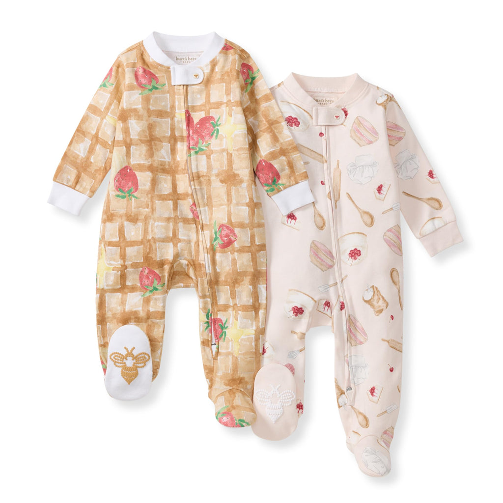 Burt's Bees Baby Boys Footless Pajamas, Sleep and Play Loose Fit, 100% Organic Cotton Soft One-piece PJs, Sizes NB to 6-9 Months