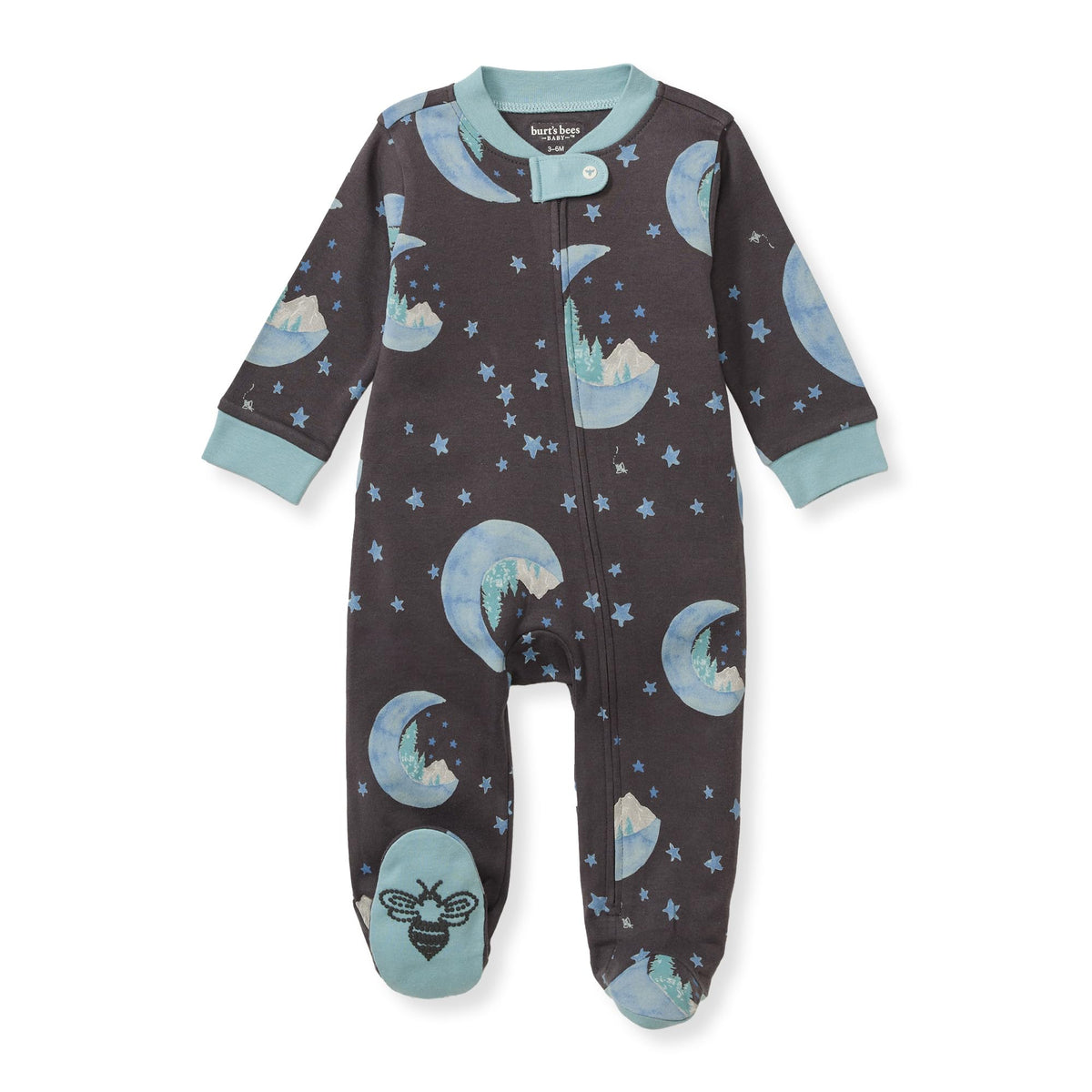 Burt's Bees Baby Boys Footless Pajamas, Sleep and Play Loose Fit, 100% Organic Cotton Soft One-piece PJs, Sizes NB to 6-9 Months