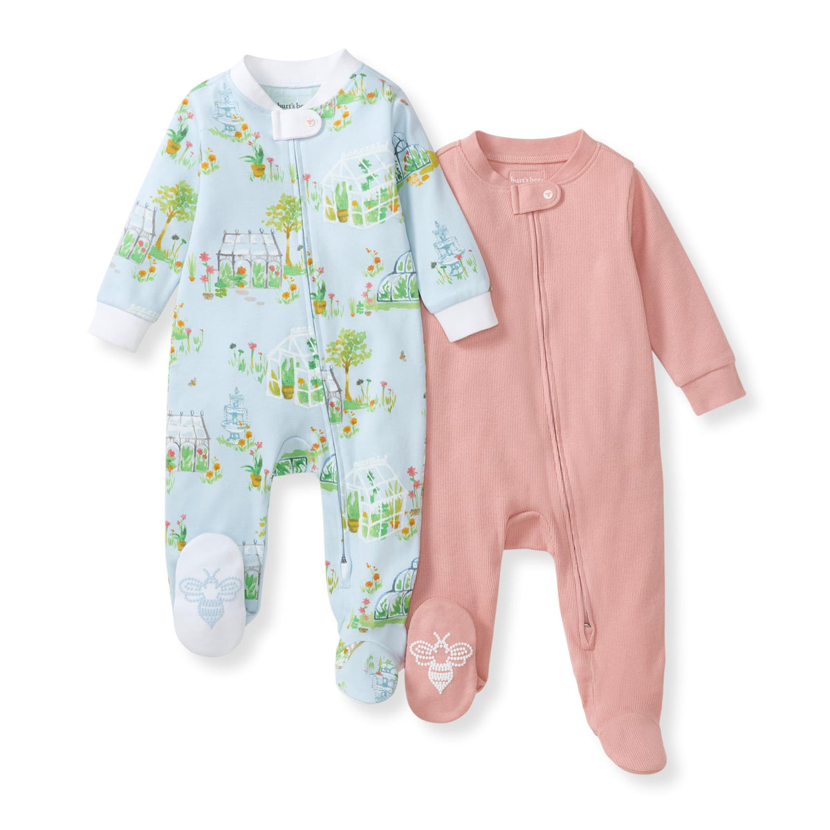 Burt's Bees Baby Boys Footless Pajamas, Sleep and Play Loose Fit, 100% Organic Cotton Soft One-piece PJs, Sizes NB to 6-9 Months