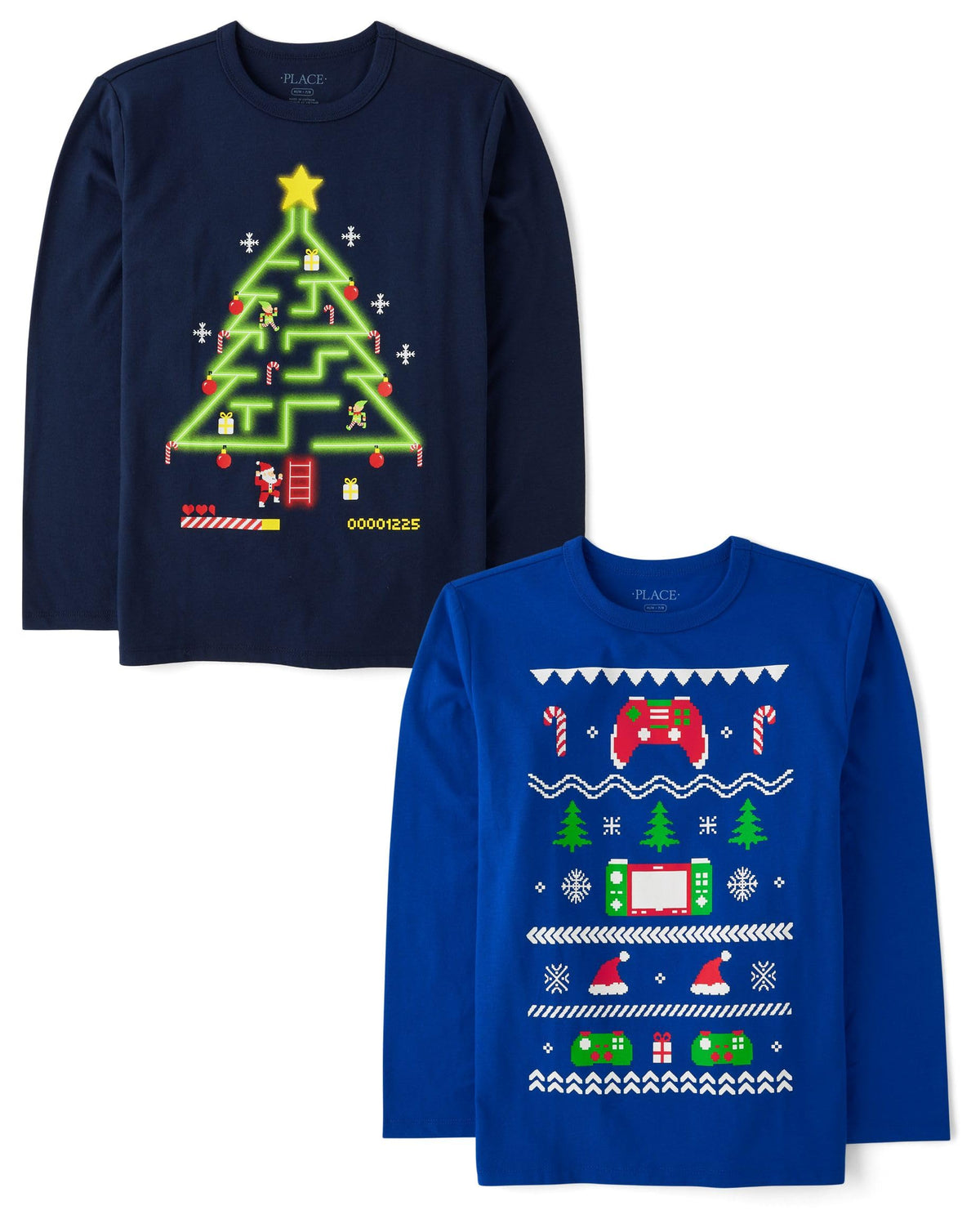 The Children's Place Kids' All Holidays,Birthdays Long Sleeve Graphic T-Shirts,2 Pack