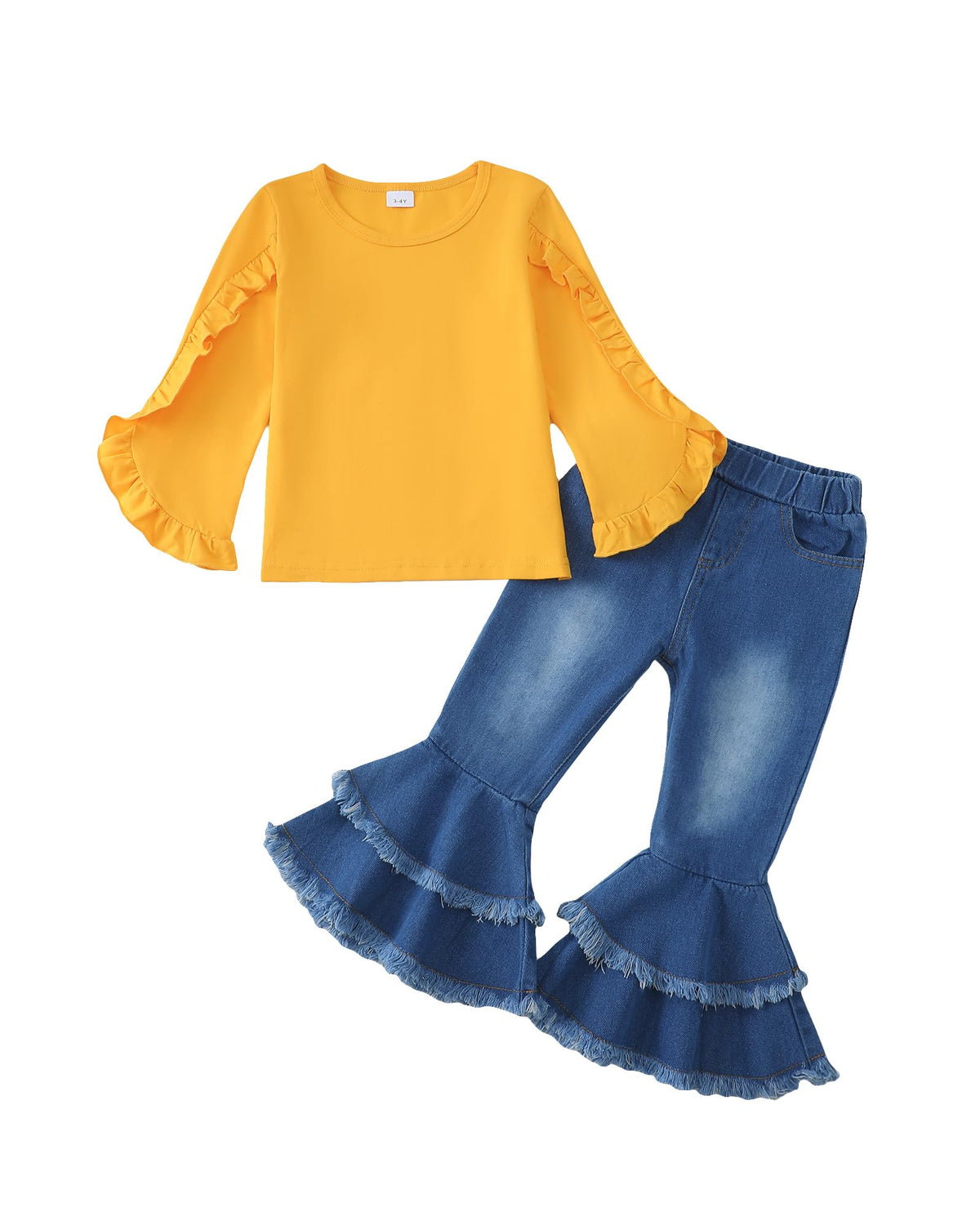 Little Girls Clothes Kids Fall Winter Outfits Pant Set for Girl Age 4-8