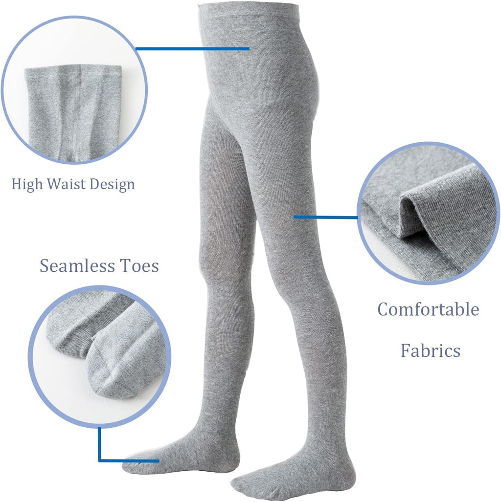 Girls Tights School Uniform Warm Stockings Cotton Solid Leggings For Kids