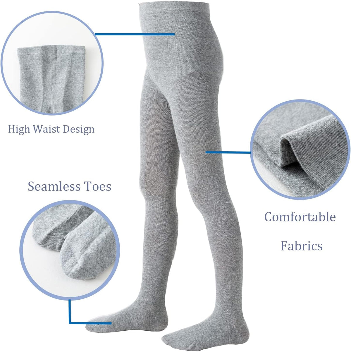 Girls Tights School Uniform Warm Stockings Cotton Solid Leggings For Kids