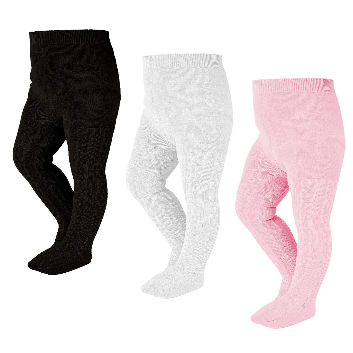 EPEIUS Baby Girl Tights Thick Cable Knit Leggings Stockings Cotton Pantyhose for Newborn Infant Toddler 3/4/5/6 Pack