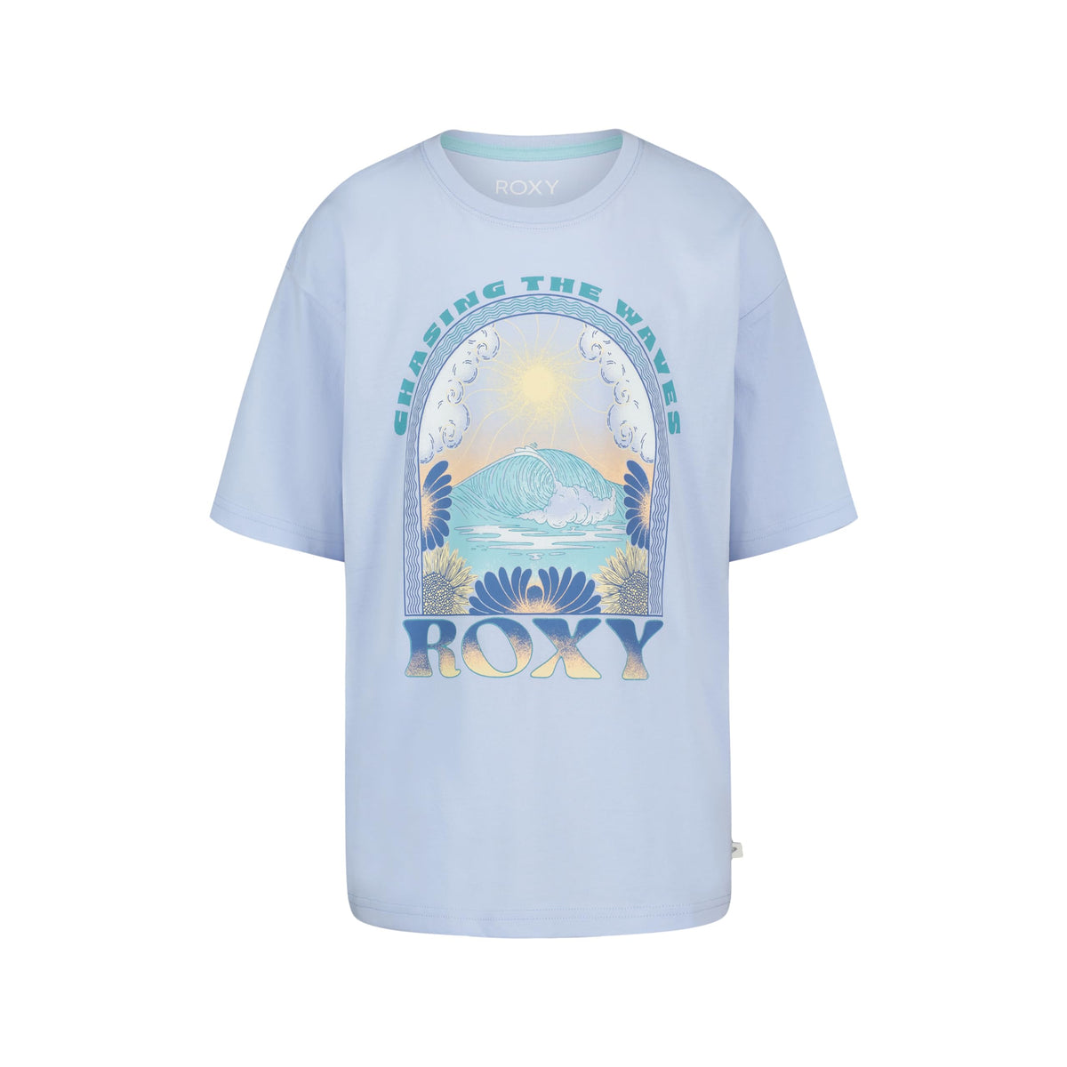 Roxy Girls' Short Sleeve Oversized Fit Logo Tee, Crew Neck Graphic T-Shirt, Soft & Comfortable